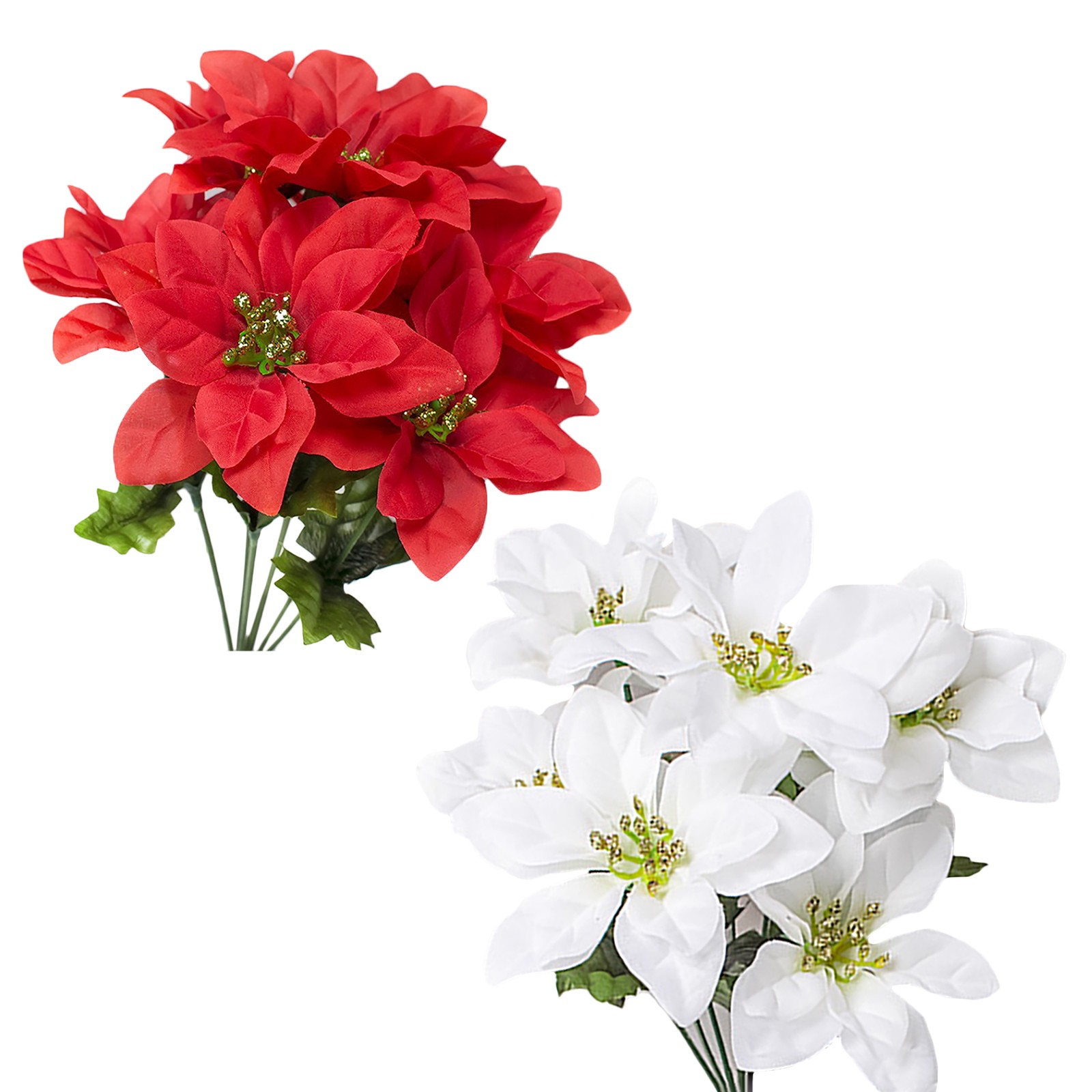 35cm Red Poinsettia Artificial Flower Arrangement