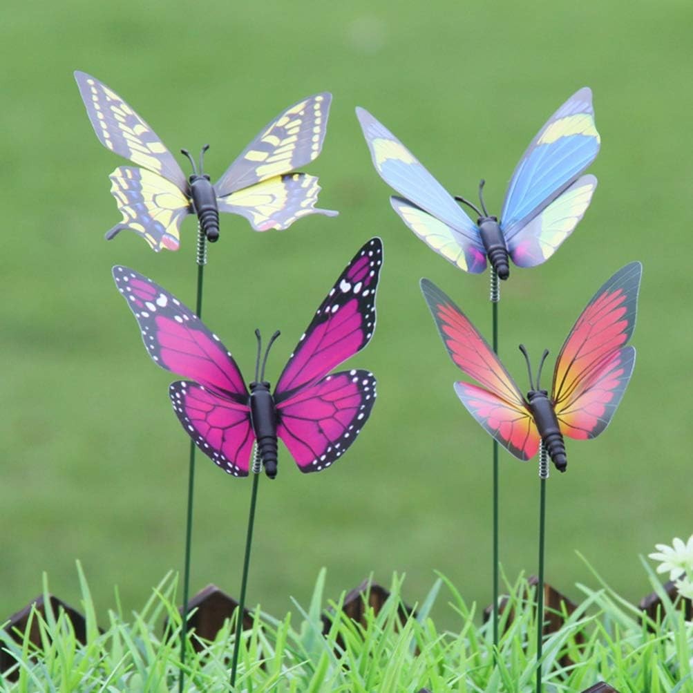 12PCS Butterfly Stakes 11.4 inch Waterproof Butterfly Garden Decorations
