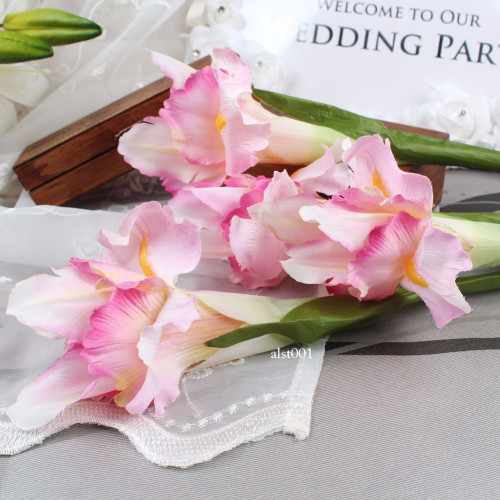 5pcs Iris Artificial Flower Decorative Fake Flowers Silk Flower for Home Decor