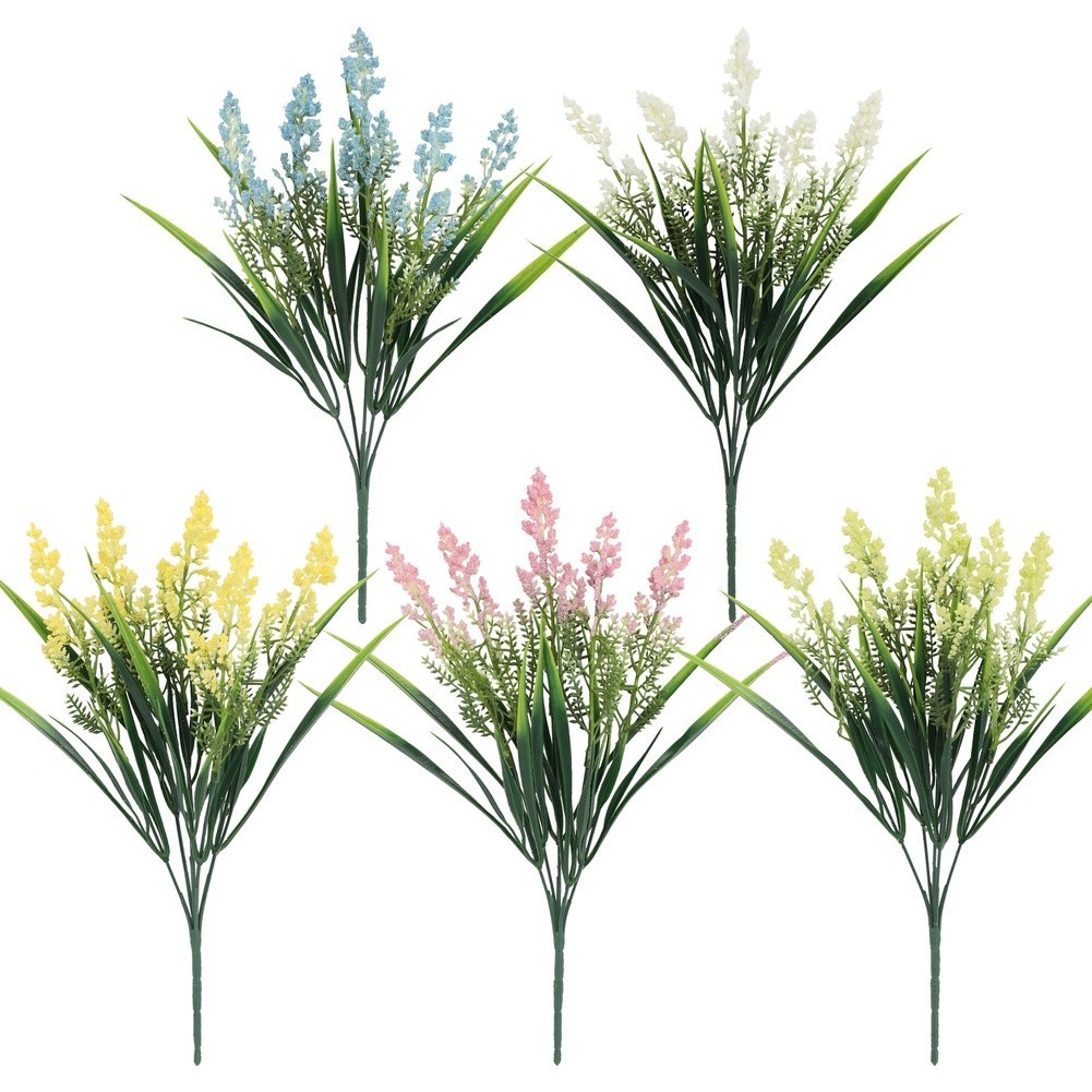 Plastic Lavender Foam Flower Stem 36x25cm for Wedding Table Centerpiece