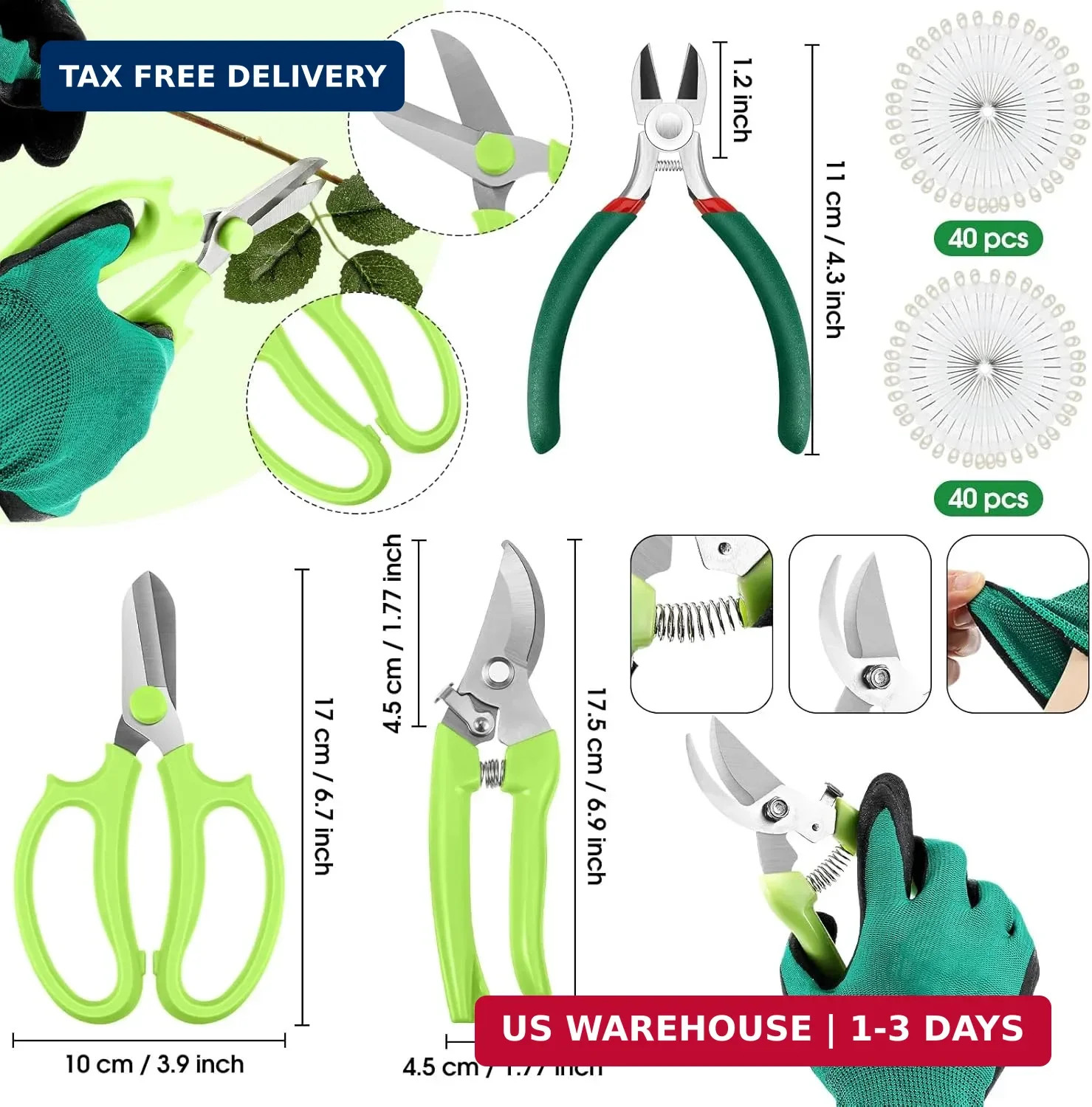 207 Pcs Flower Arrangement Supplies Florist Garden Tool Gift Kit for Women Inclu