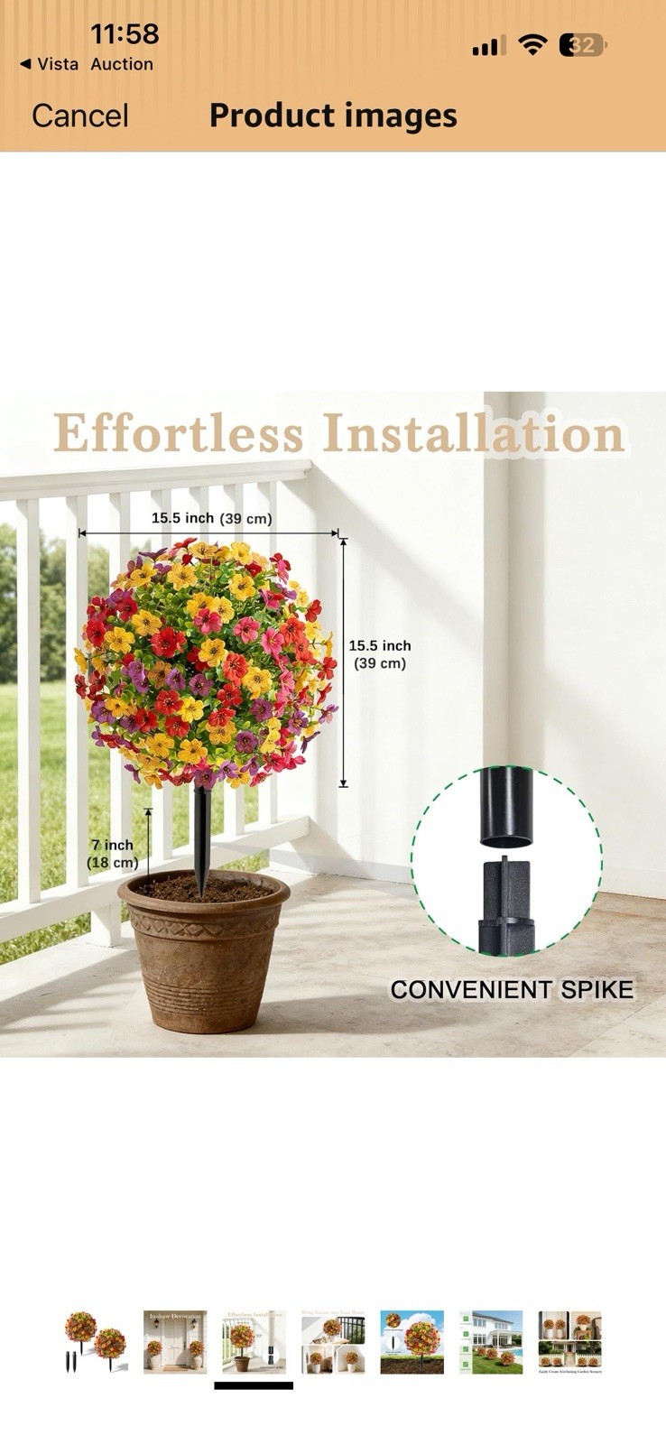 Artificial Violet Topiary Trees with Spike, UV Resistant Faux Shrubs Bushes Pair