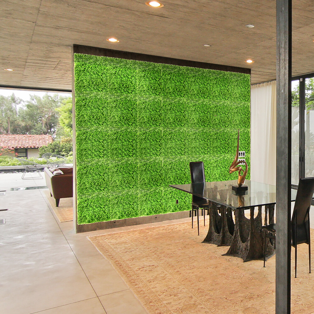 20″x20” Artificial Green Fern Mat Wall Hedge Decor Privacy Fence Panel Grass