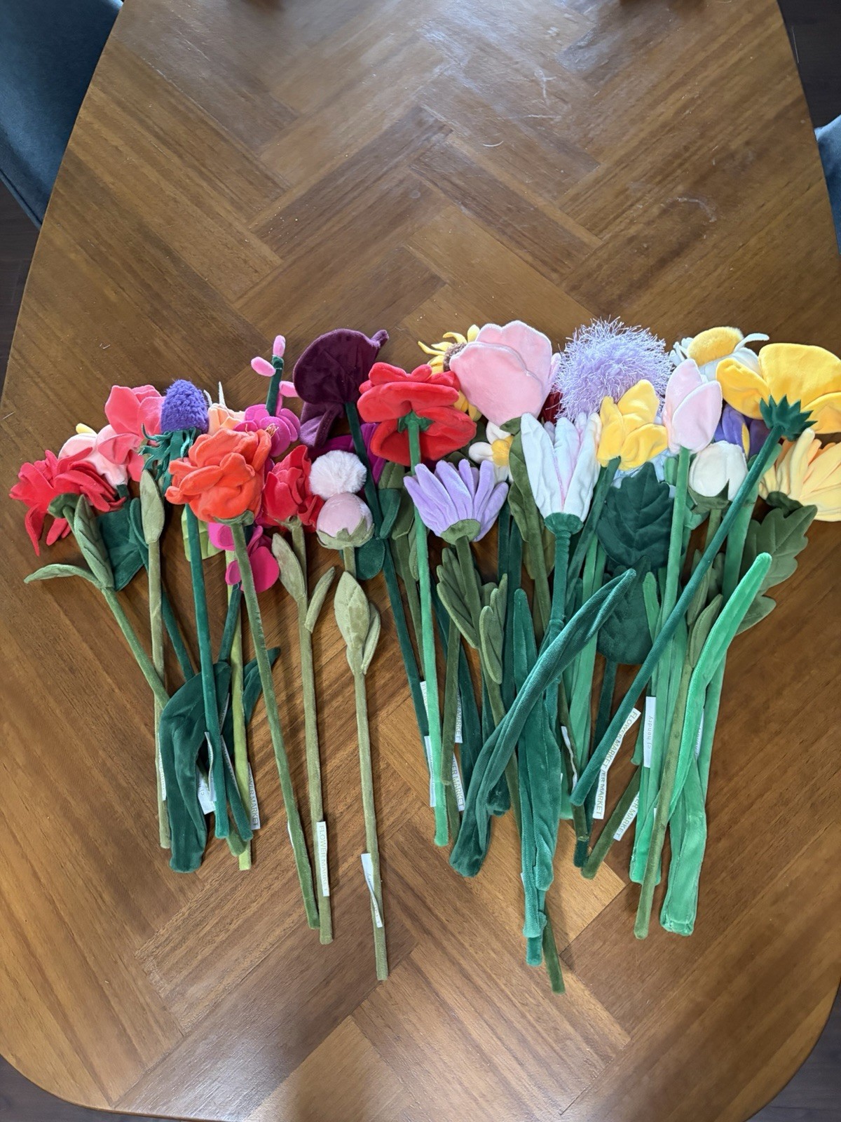 FLOWER MARKET Artificial Fabric Flower Stems Multicolor Original dust bag 2025