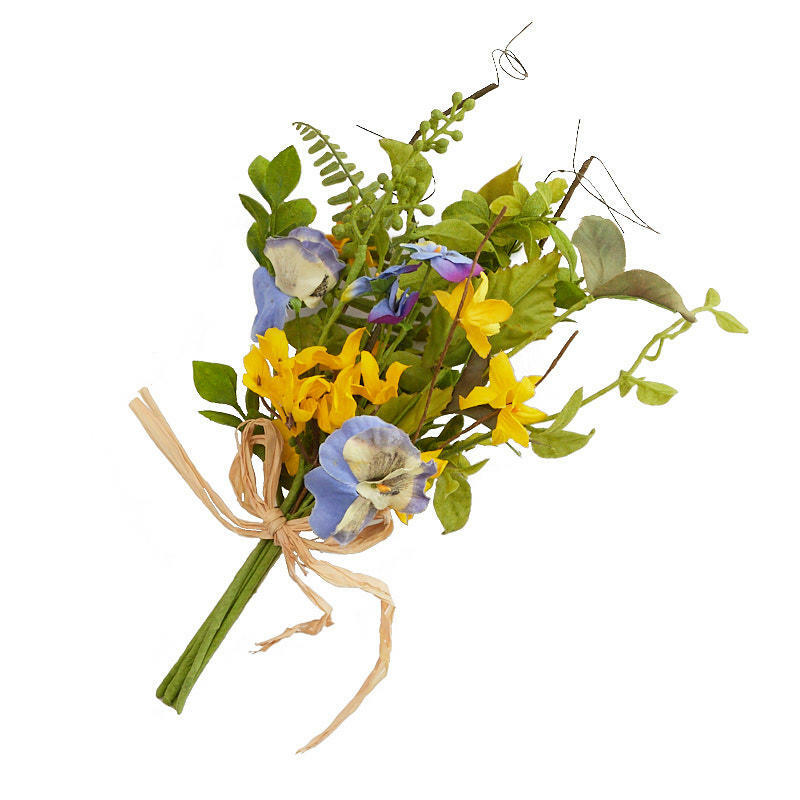 Factory Direct Craft Artificial Forsythia Pansy Bundle