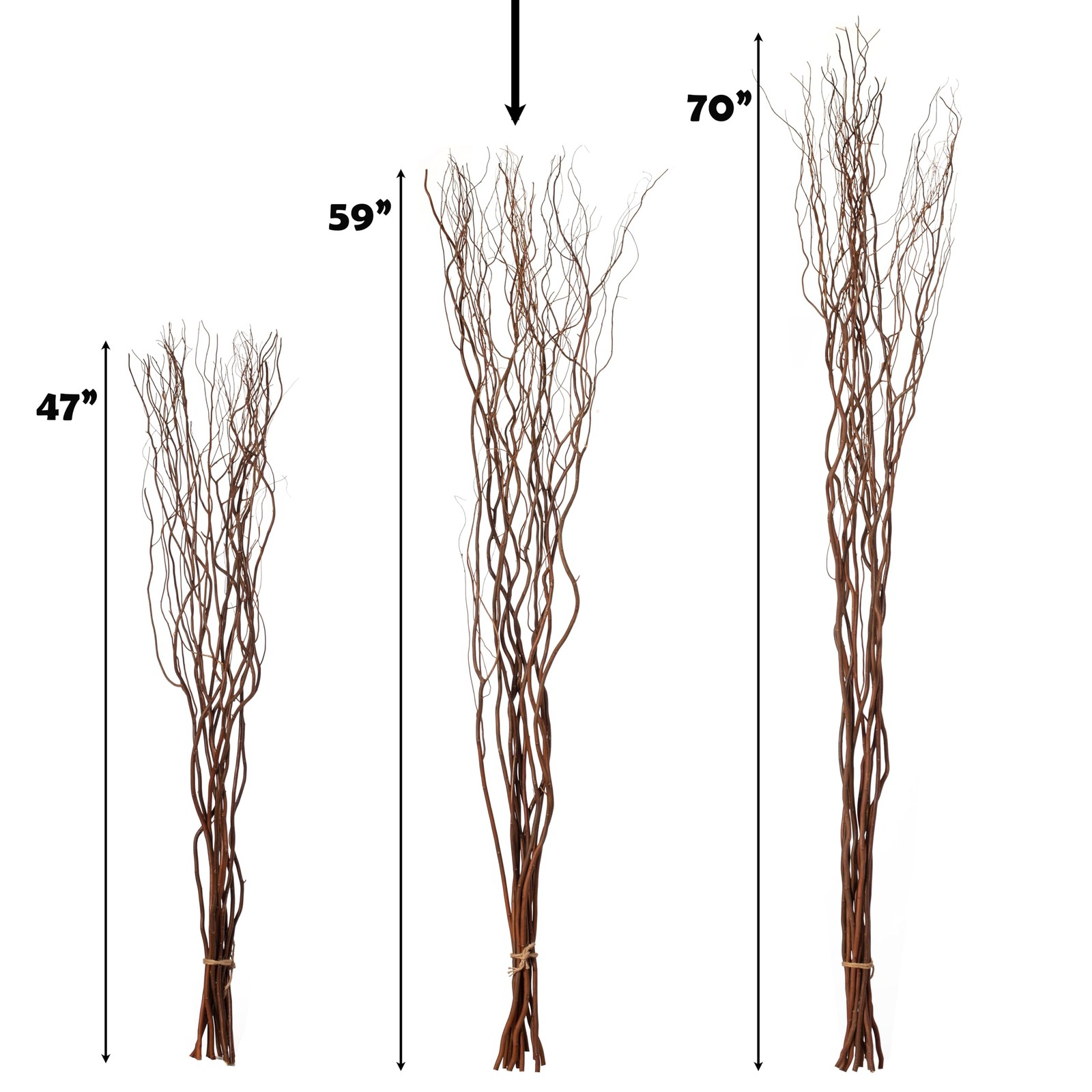 Uniquewise 12 pcs Natural Decorative Dry Branches Authentic Willow Sticks, Ho…