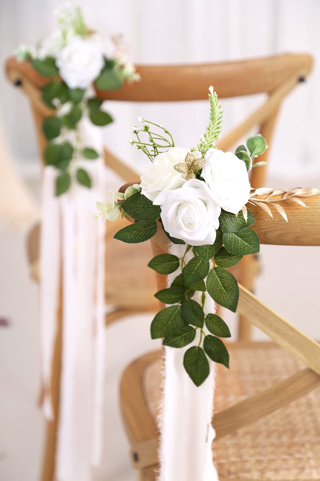 Wedding Aisle Decorations for Wedding Ceremony Set of 10 Pew Flowers for Chur…