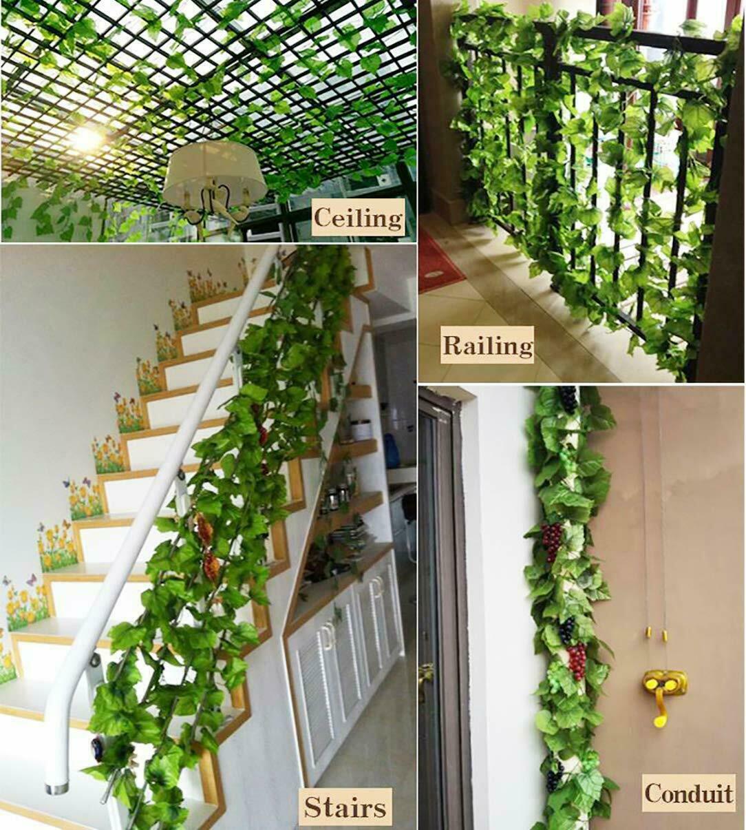 6 PACK Artificial Hanging Garland Ivy Leaves 6.5 Ft Plants Vines Home Decor USA