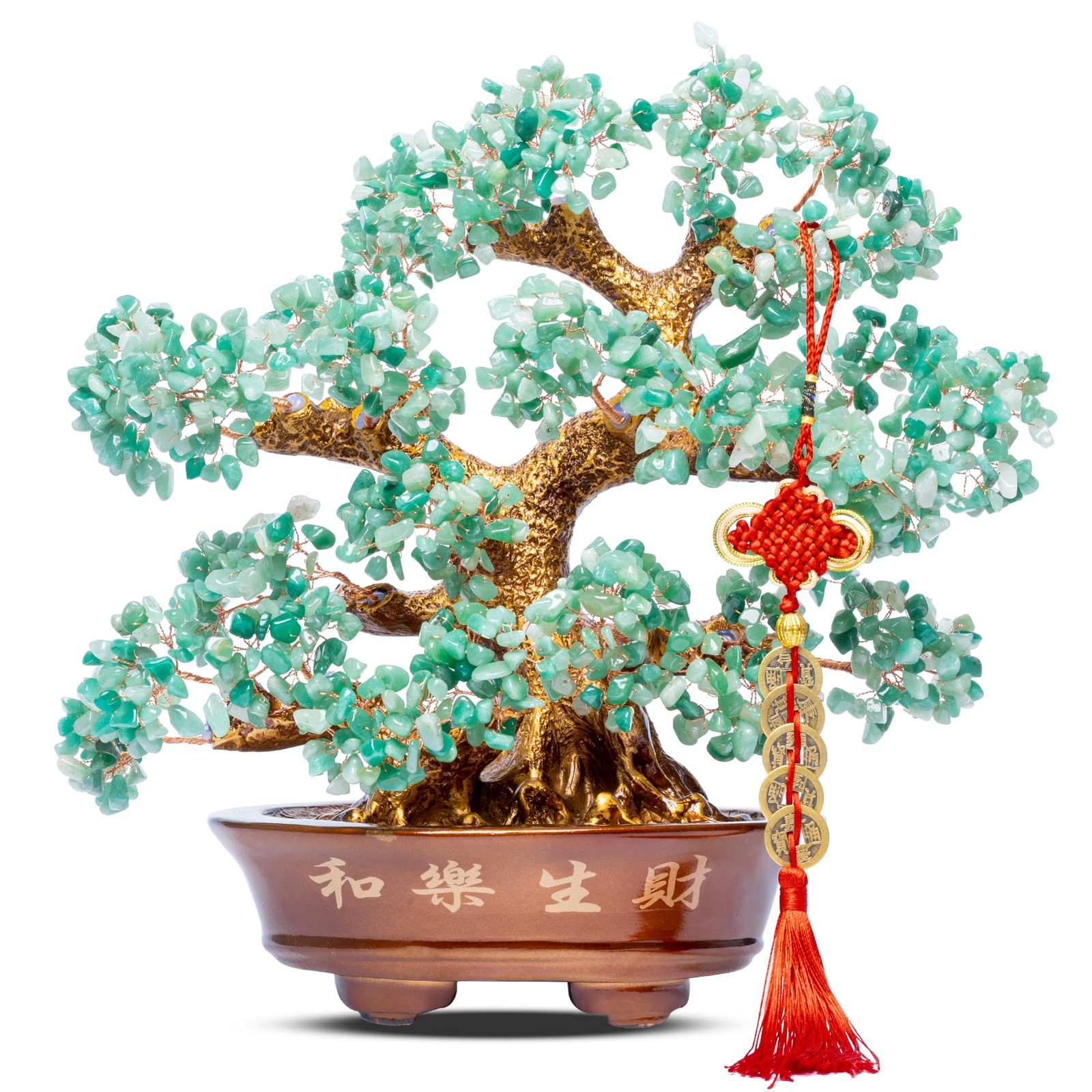Natural Aventurine (1,251 Gemstone Count) Chakra Crystal Tree with Healing Pr…
