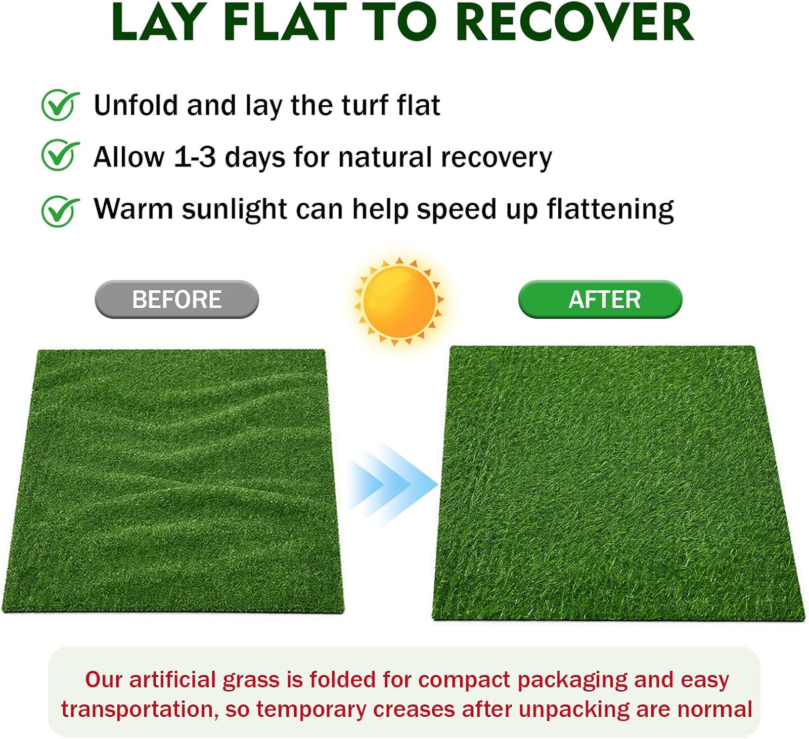 Artificial Grass Turf Rug 4×6 FT Outdoor Indoor Fake Grass Carpet Realistic