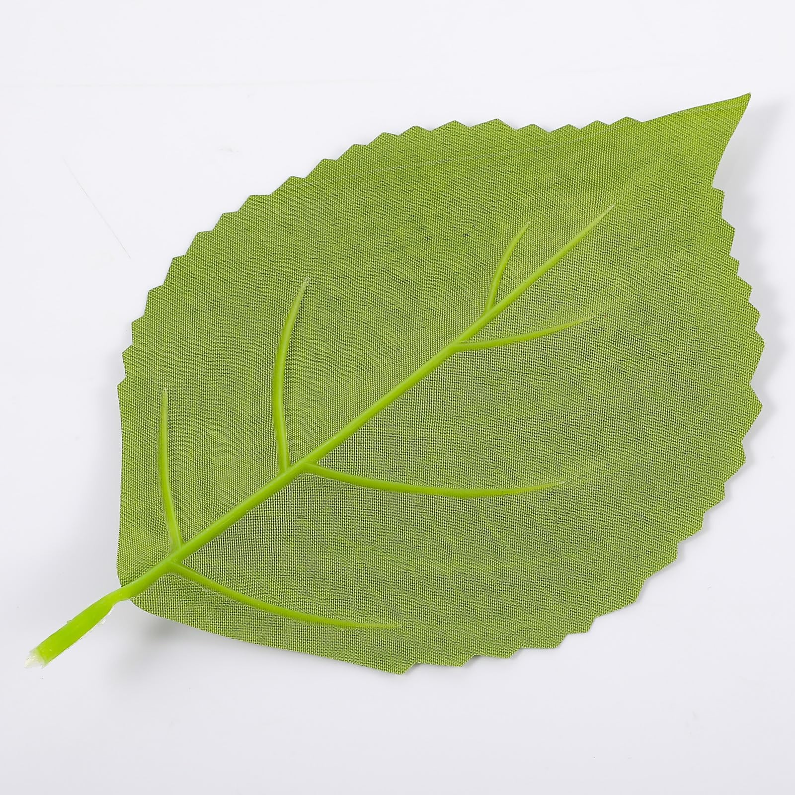 50 Pcs Artificial Leaves Green Fake Leaves 6.5×4.13 Inch Realistic Silk Green…