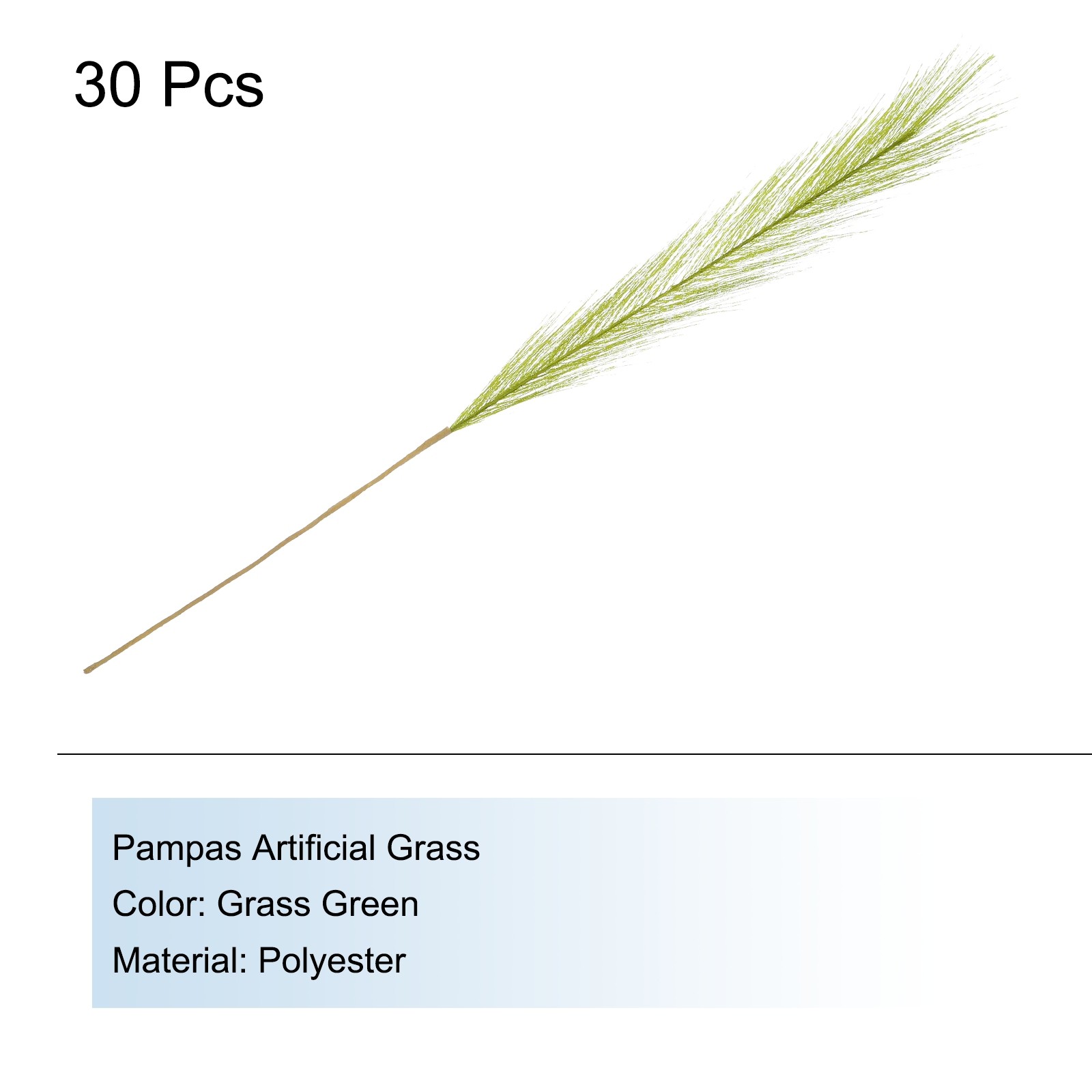 30 Pcs Pampas Artificial Grass,21″ Fake Pampas Grass Green