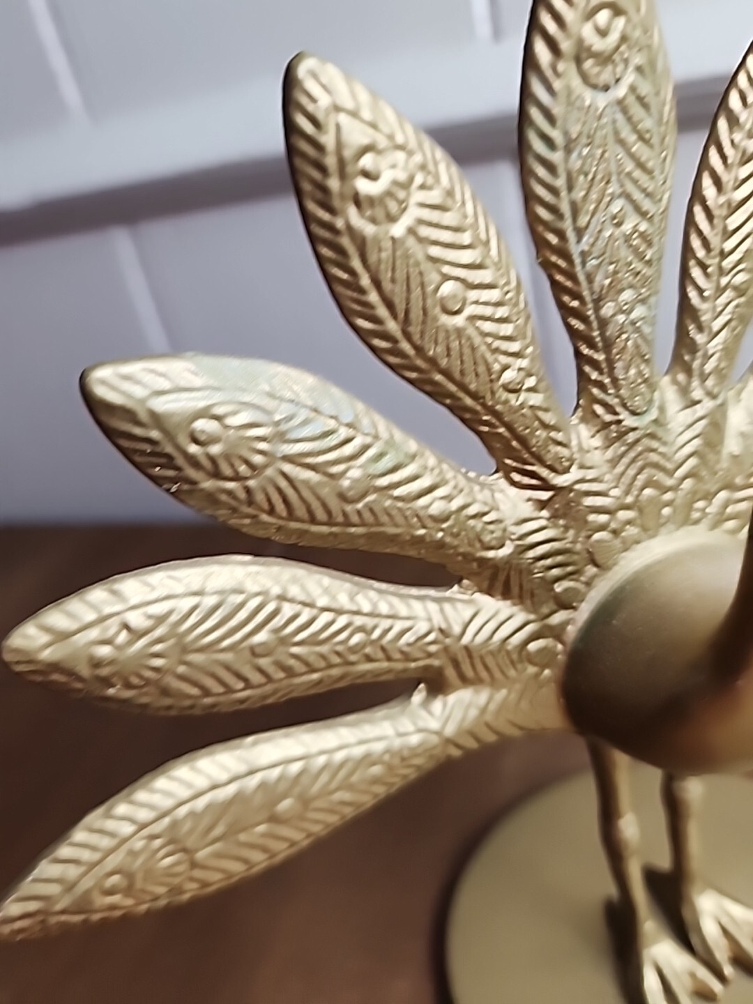 IKEA Markniva Decorative Brass Like Peacocks Figurine Gold