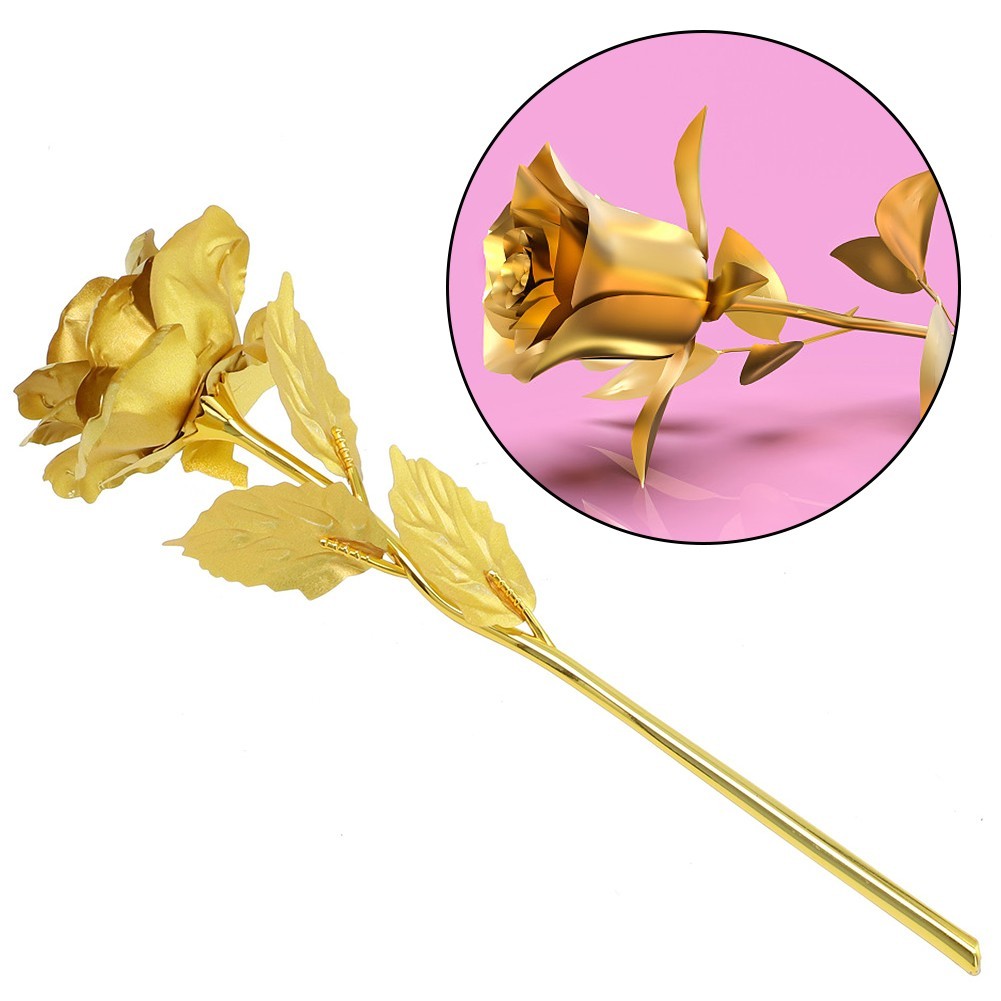 24K Gold Artificial Artificial Flower Foil Mother’s Day for multi Color