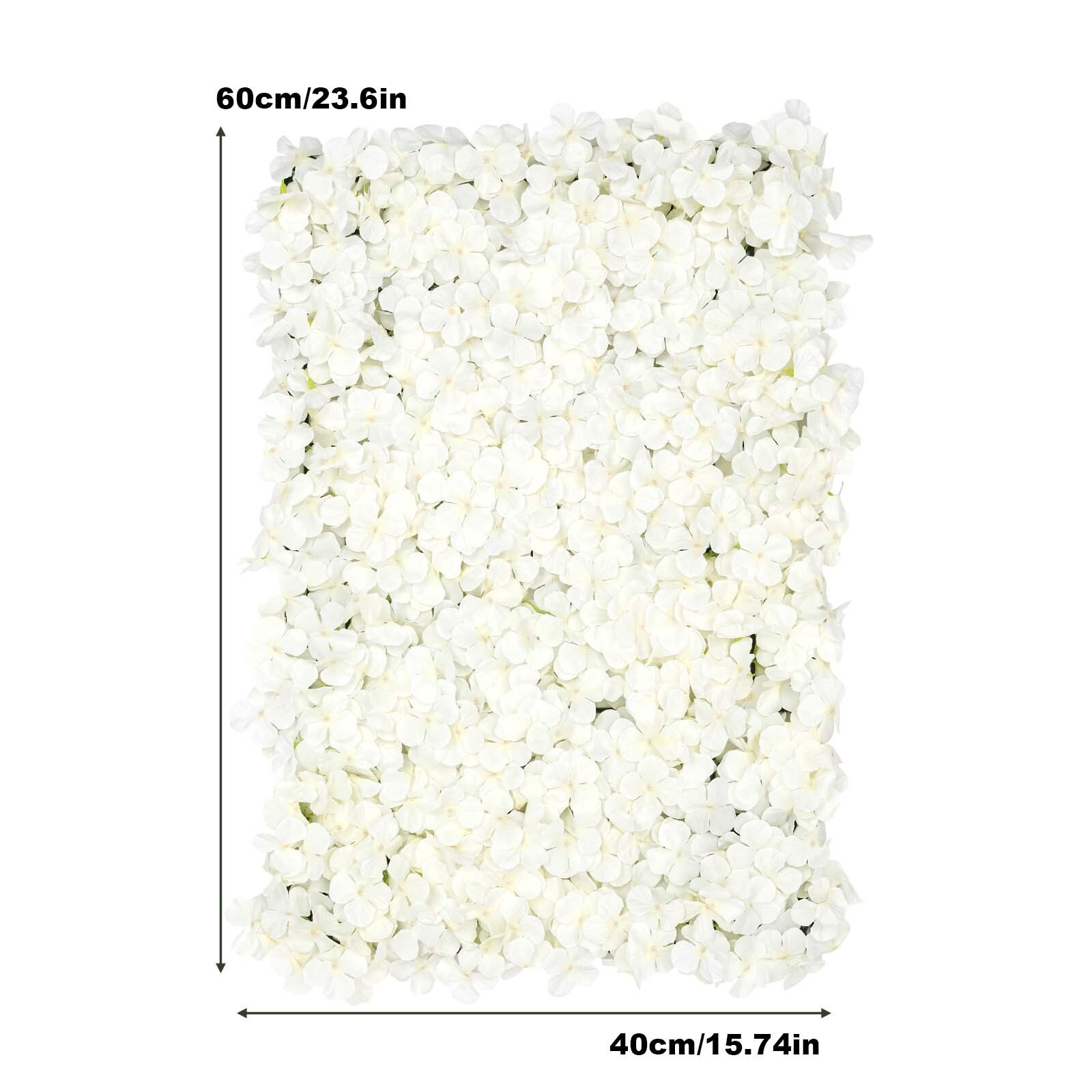 20PC Artificial White Flower Wall Panel Floral Backdrop Wedding Party Home Decor
