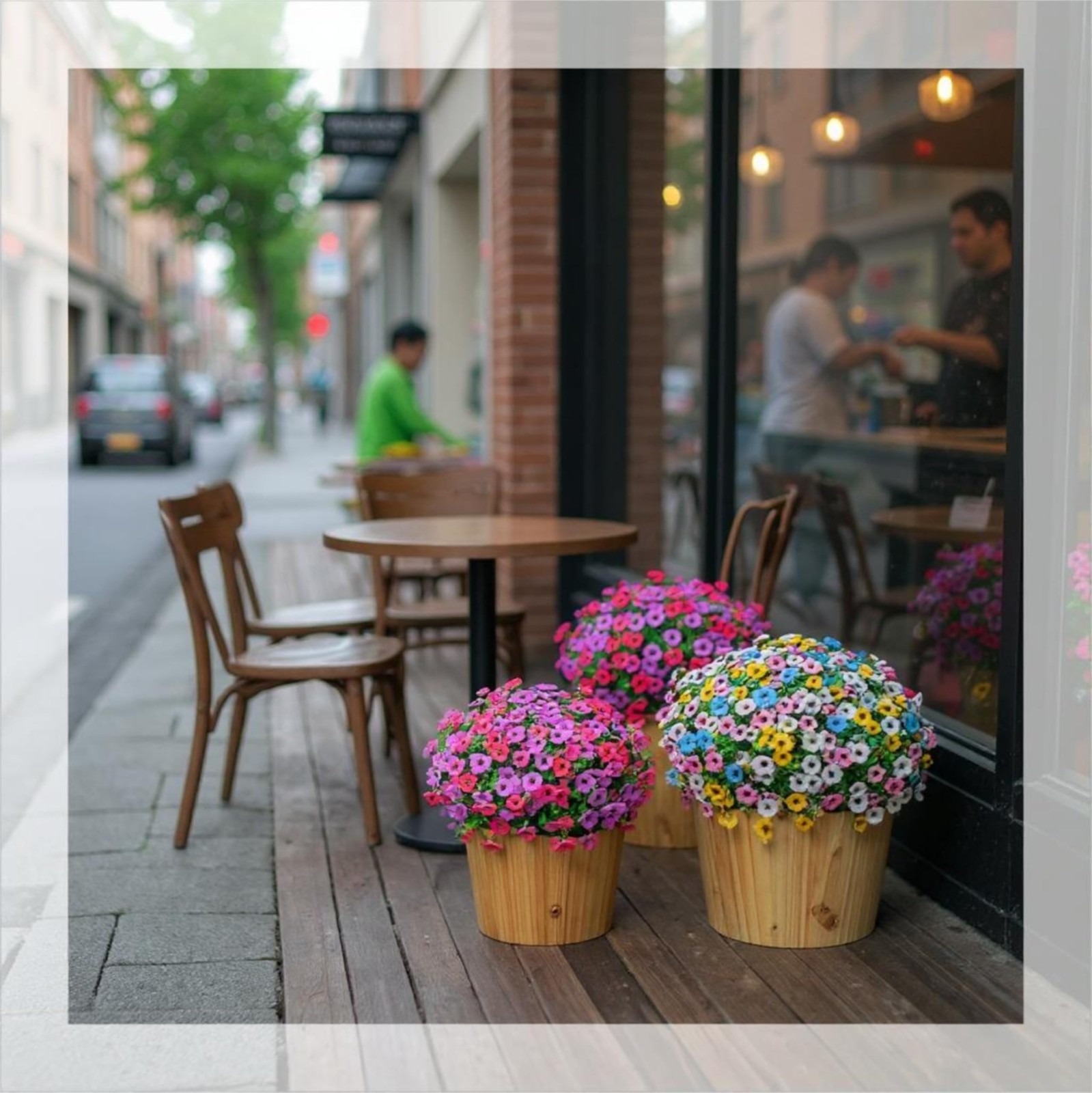 12 Pcs Summer Outdoor Artificial Flowers Mix 6 Colors Fake Daisy Plants