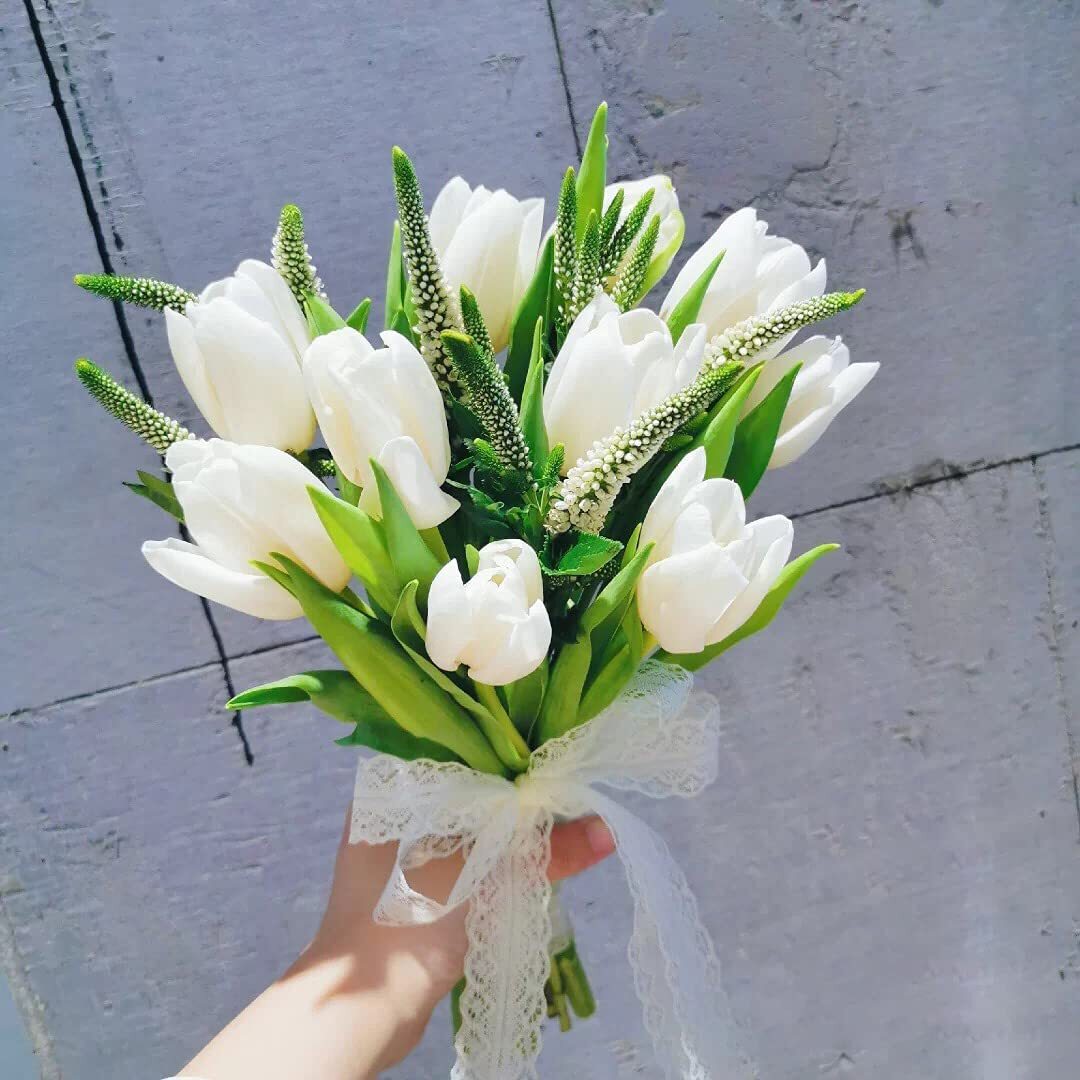 20× Artificial Tulip Bouquet Wedding Party Home Decor Fake Flowers Real Touch US