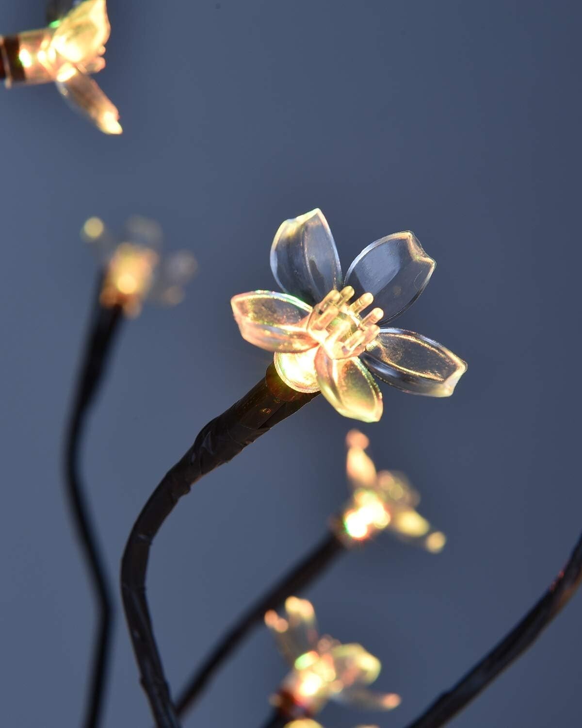 Árbol bonsái de flor de cerezo, 48 luces LED, adaptador de 24 V incluido, US NEW
