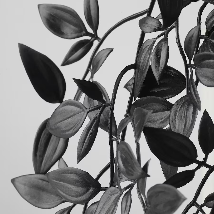 X2 Ikea KUSTFYR Black Artificial Potted Plants Halloween 27″ 405.923.64