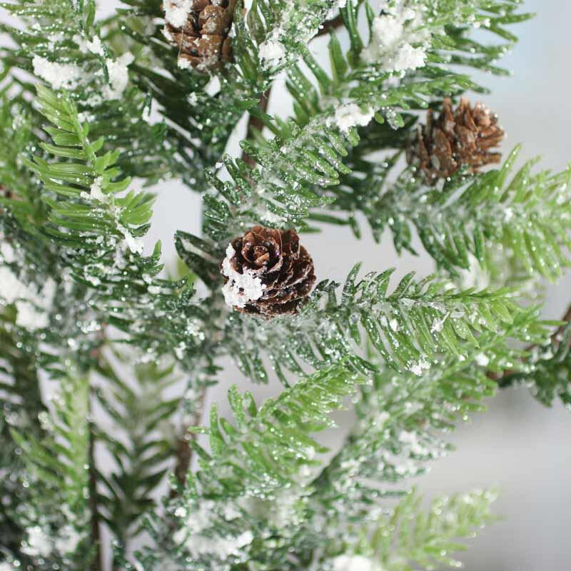 35-3/4″ Sparkling Snowy Artificial Hemlock Pine Spray