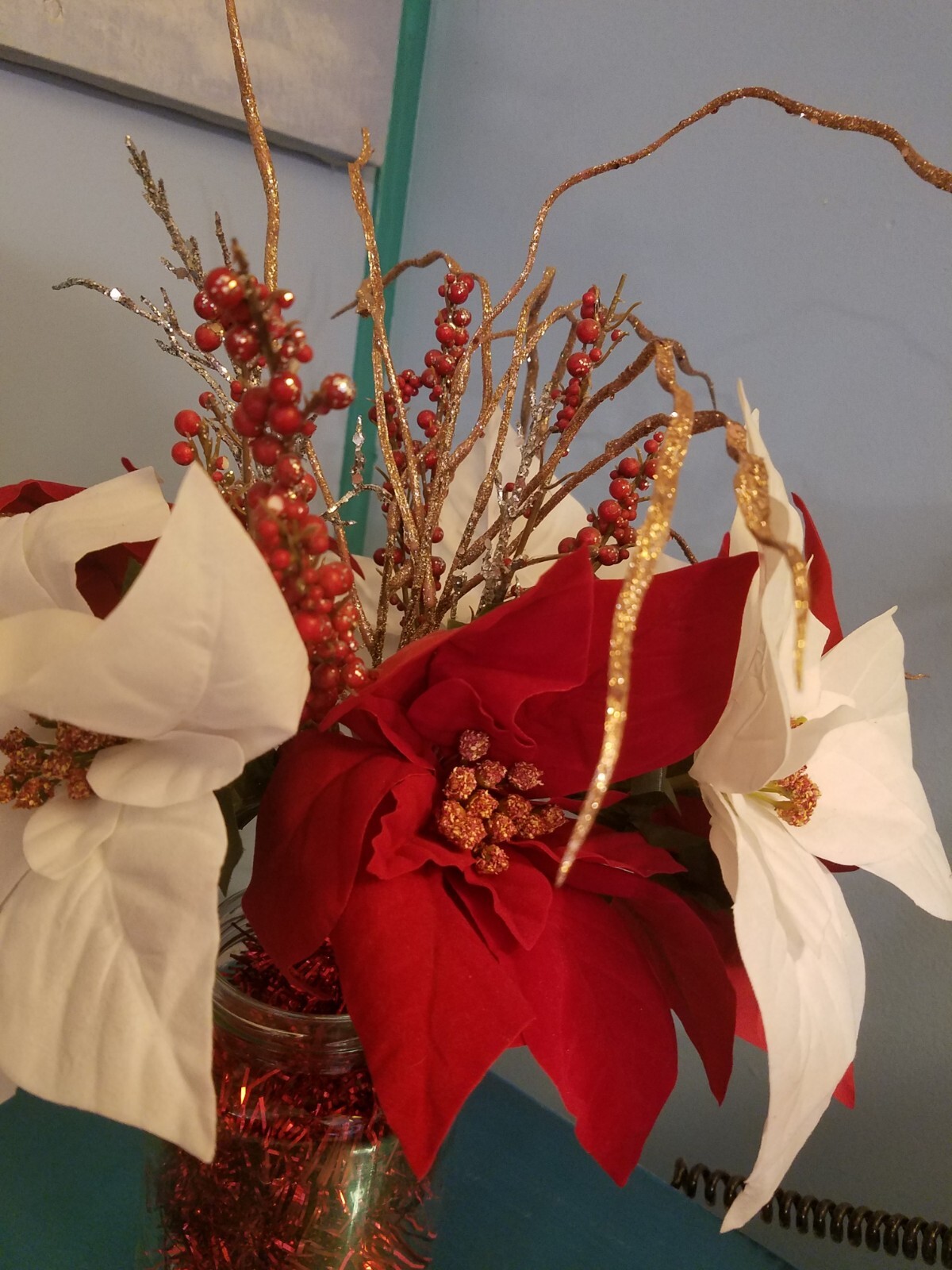 Handmade Table Decor I made this with a recycled glass jar and assorted…