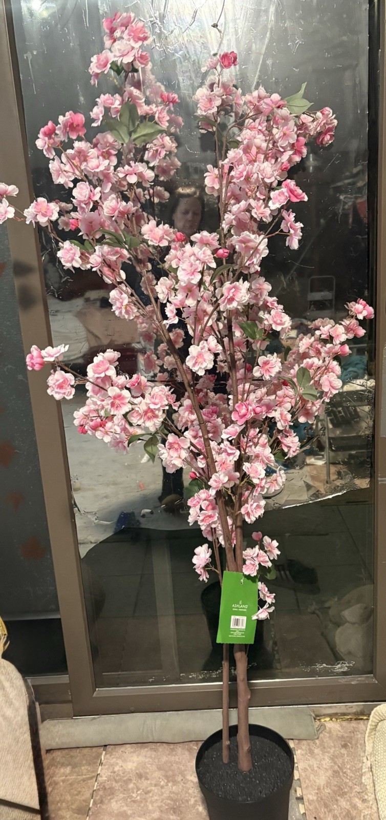 6Ft Pink Cherry Blossom Artificial Tree for Home Office Indoor Decor NWT Ashland