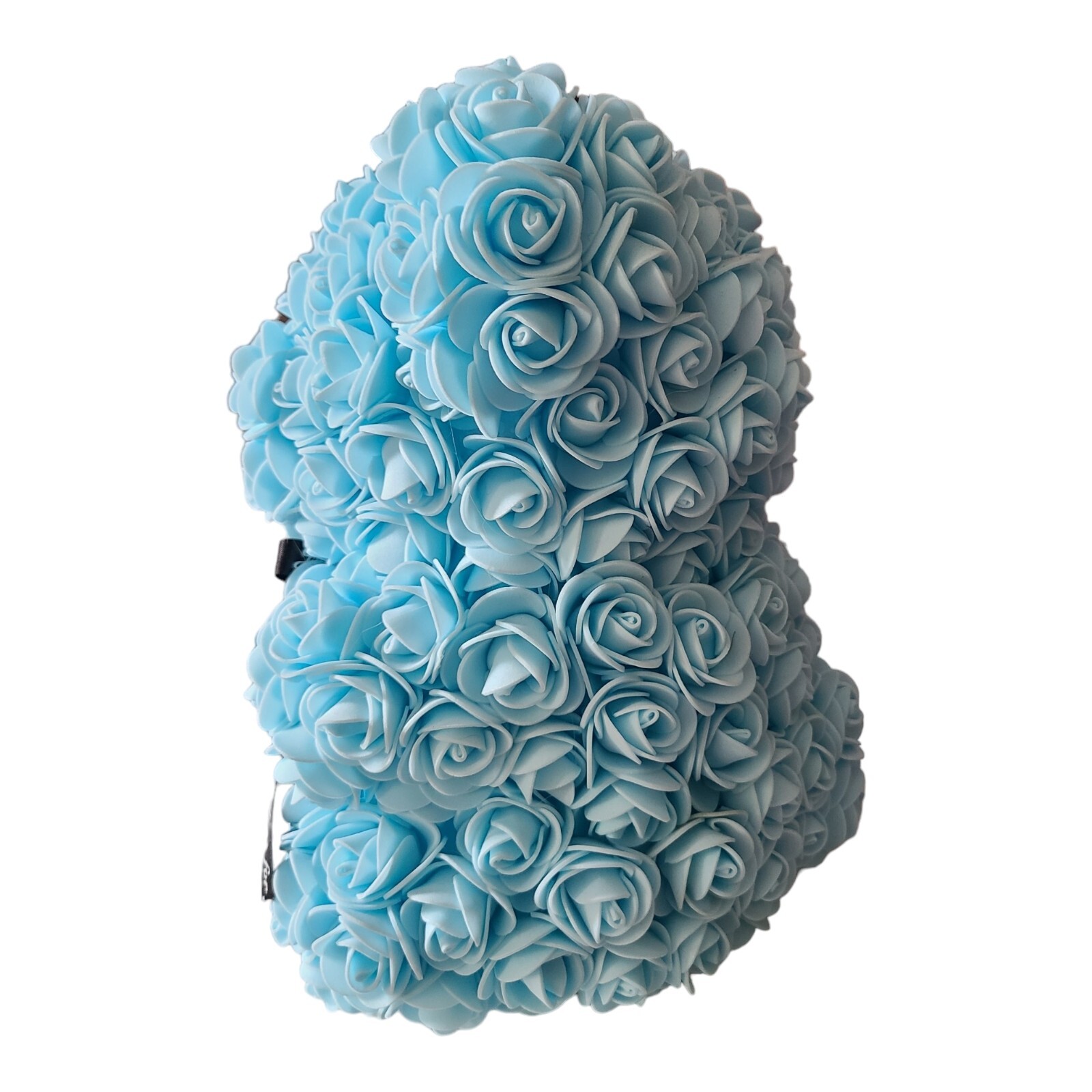 BRUBAKER Blue Rose Bear 10 Inches Covered With Blue Rose Great Gift