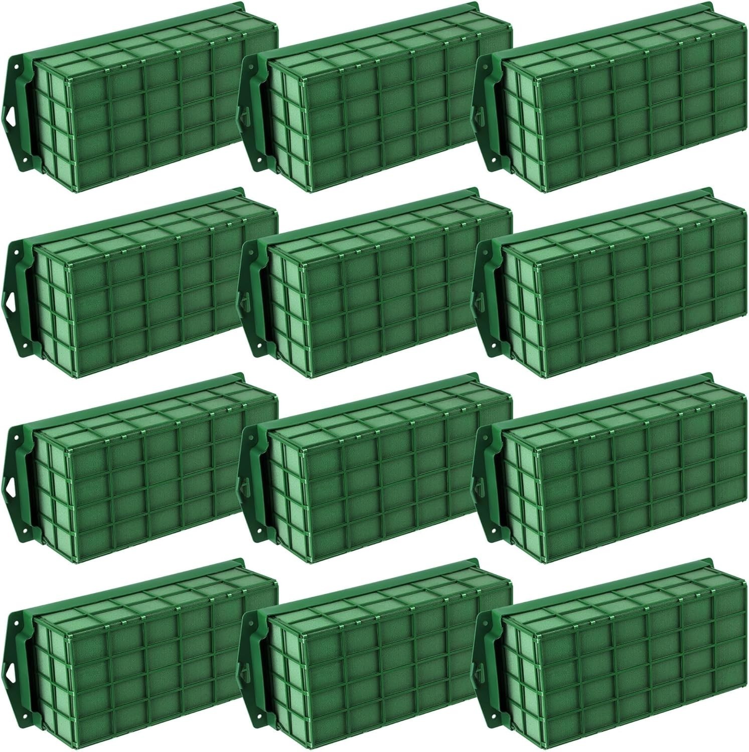 12 Pc Floral Foam Flower Cage Rectangular – Wet Foam Arrangement Supply