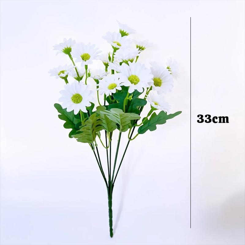 21 Head Sunflower Daisy Bouquet, Chamomile, Artificial Flowers, Wedding Decor