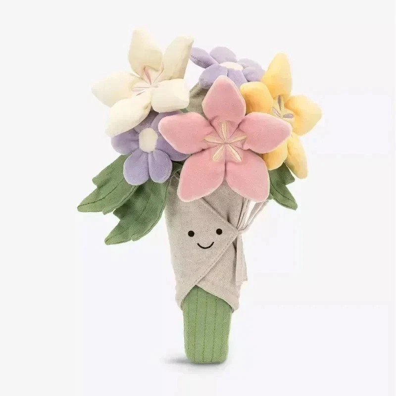 Simulated Plush Flower Bouquet Valentine’s Day Gift Handheld Artificial Rose Flo