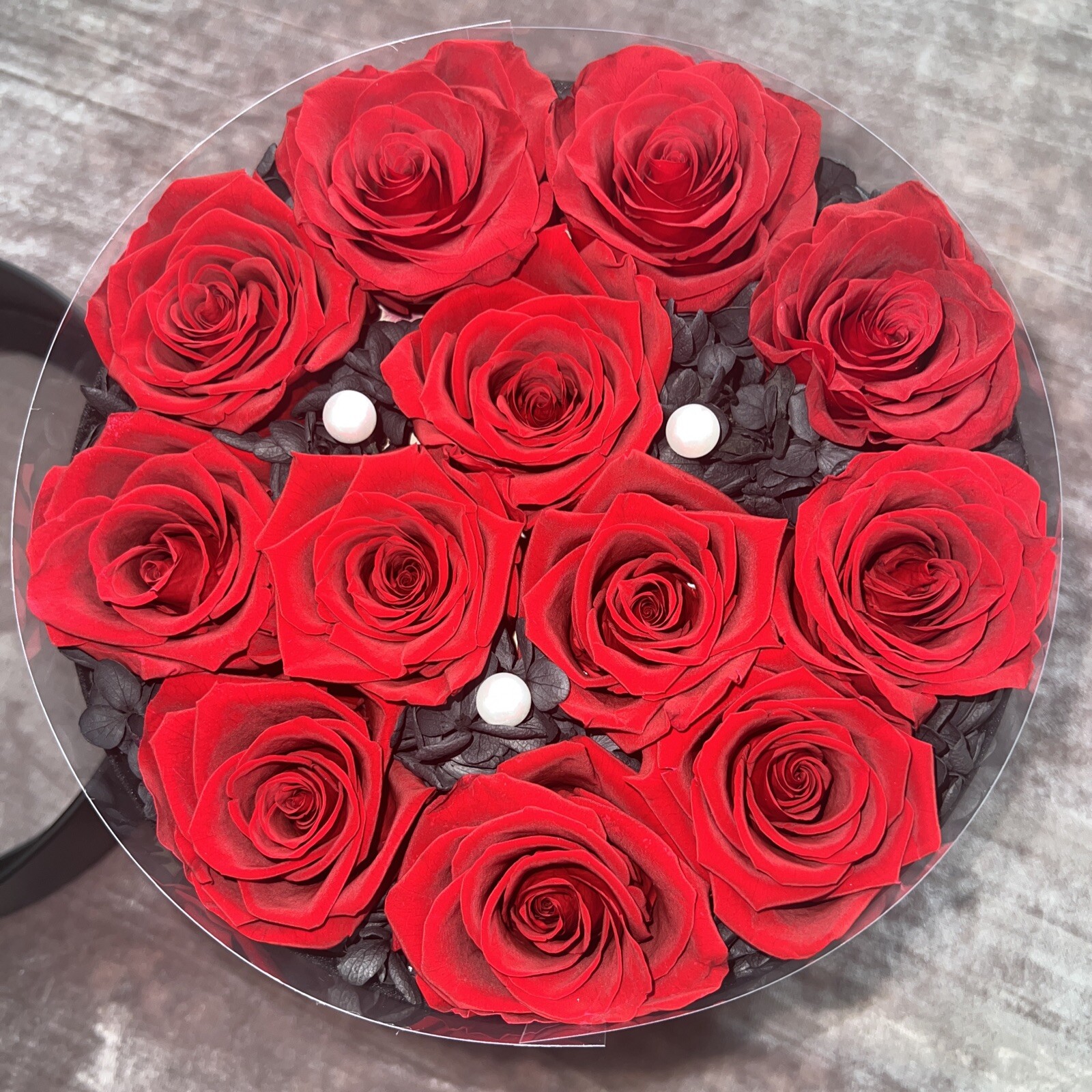 New Flowerscape Premium Forever Roses – 12 Long Lasting Real Red Roses in a Box