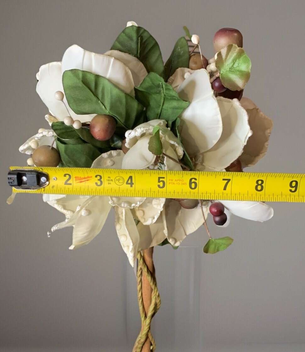 Estate MAGNOLIA Topiary 27” Tall Artificial Floral Decor Ceramic 6” Pot Clean