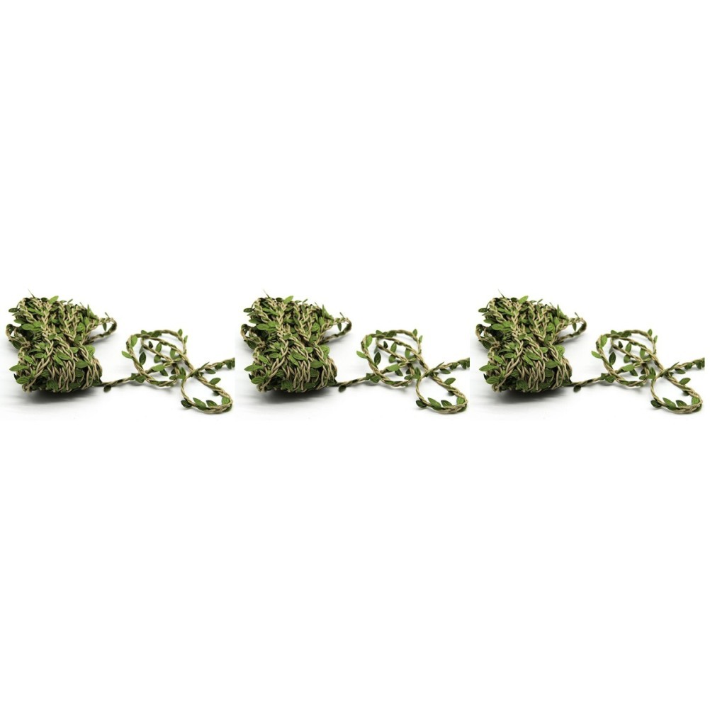 3 Count Garden Party Decorations Fake Leaf Green Leaves for Crafts Plants Vines