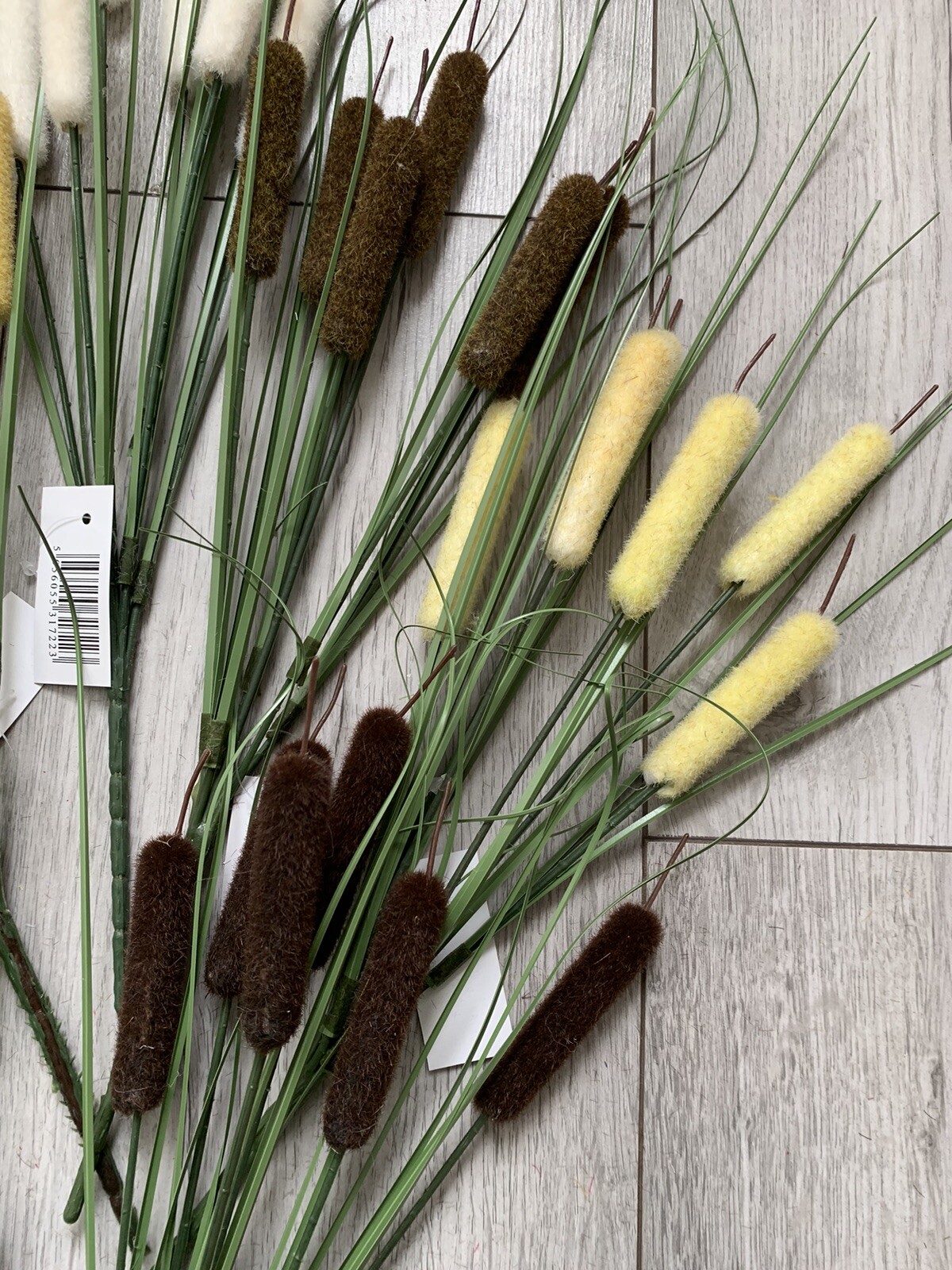 6x 36cm Bullrush Bushes Artificial Pond Flowers Garden Plant Cattail Stems Craft