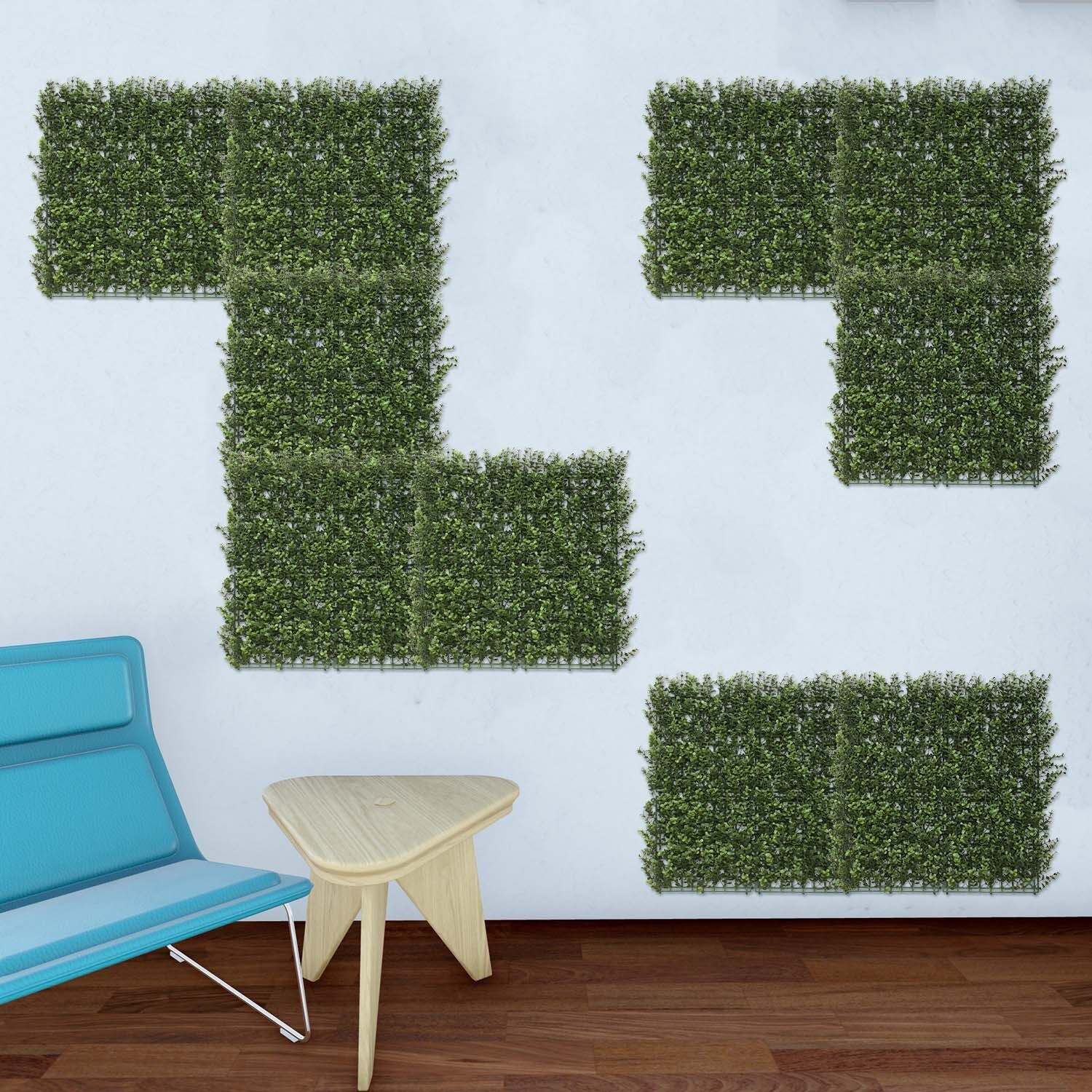 Clearance Sale 20″ Artificial Olive Buxus Leaf Fence Panel Home Holiday Decor