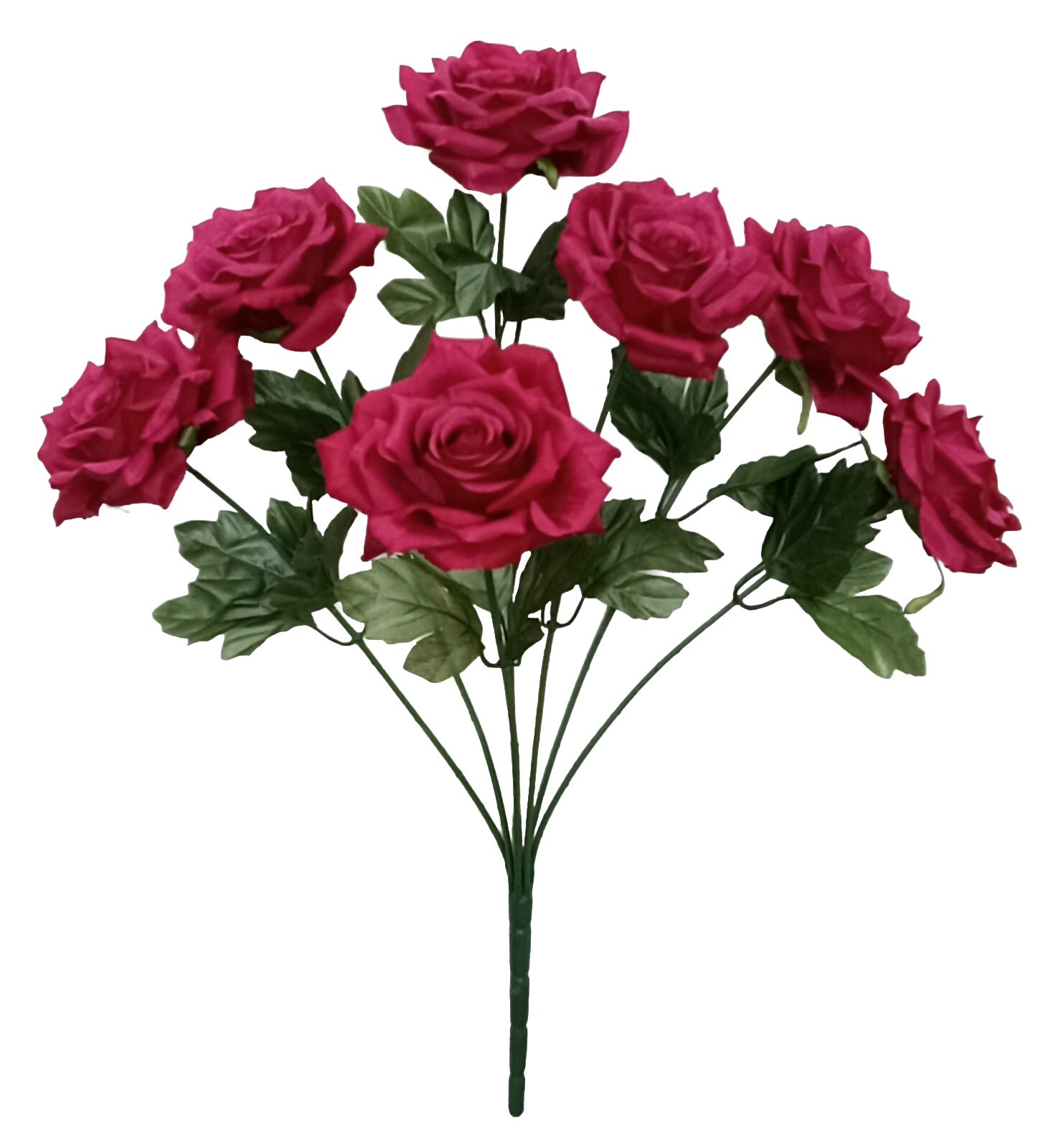 Burgundy Rose 19″ Tall Bush Artificial Flower General Home Decor Wedding #2234