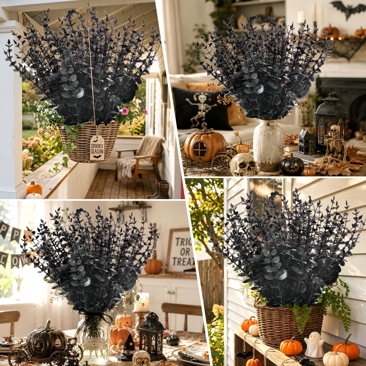 40pcs Artificial Eucalyptus Stems Fake Eucalyptus Leaves Greenery Stems for I…