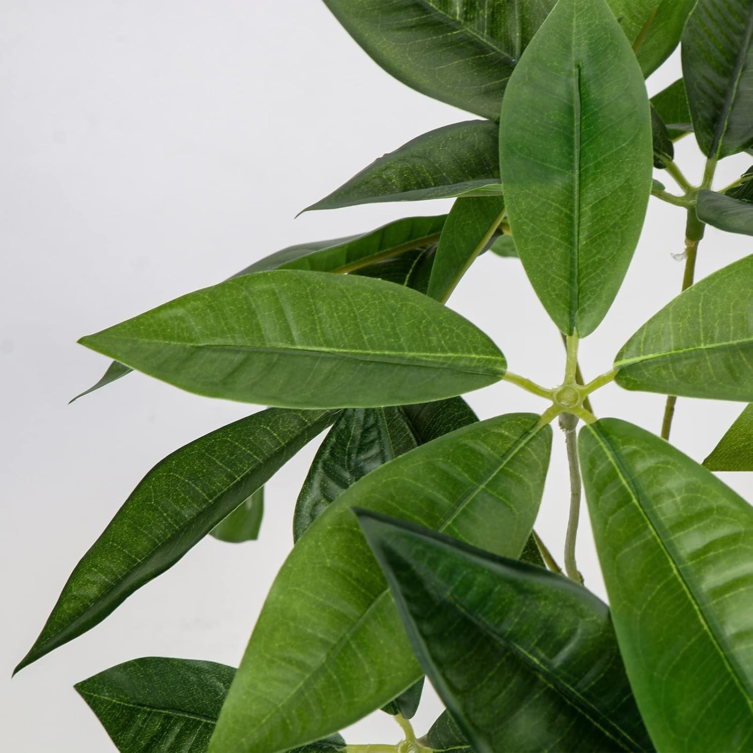 16 Inch Fake Money Tree – Indoor Potted Artificial Pachira Money Tree – Small…