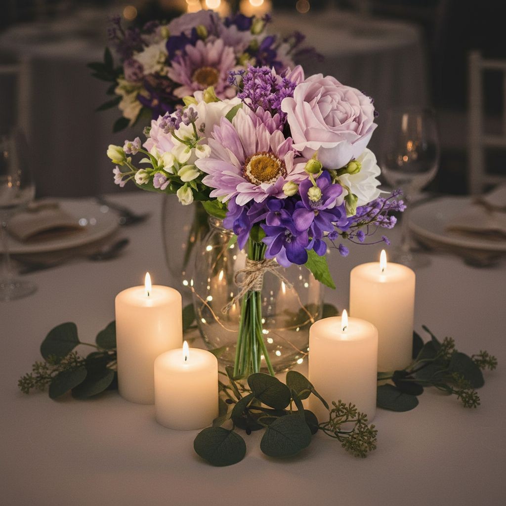 Lavender Purple Artificial Bouquet Real Touch Roses Gerbera Daisy Wedding Bouque