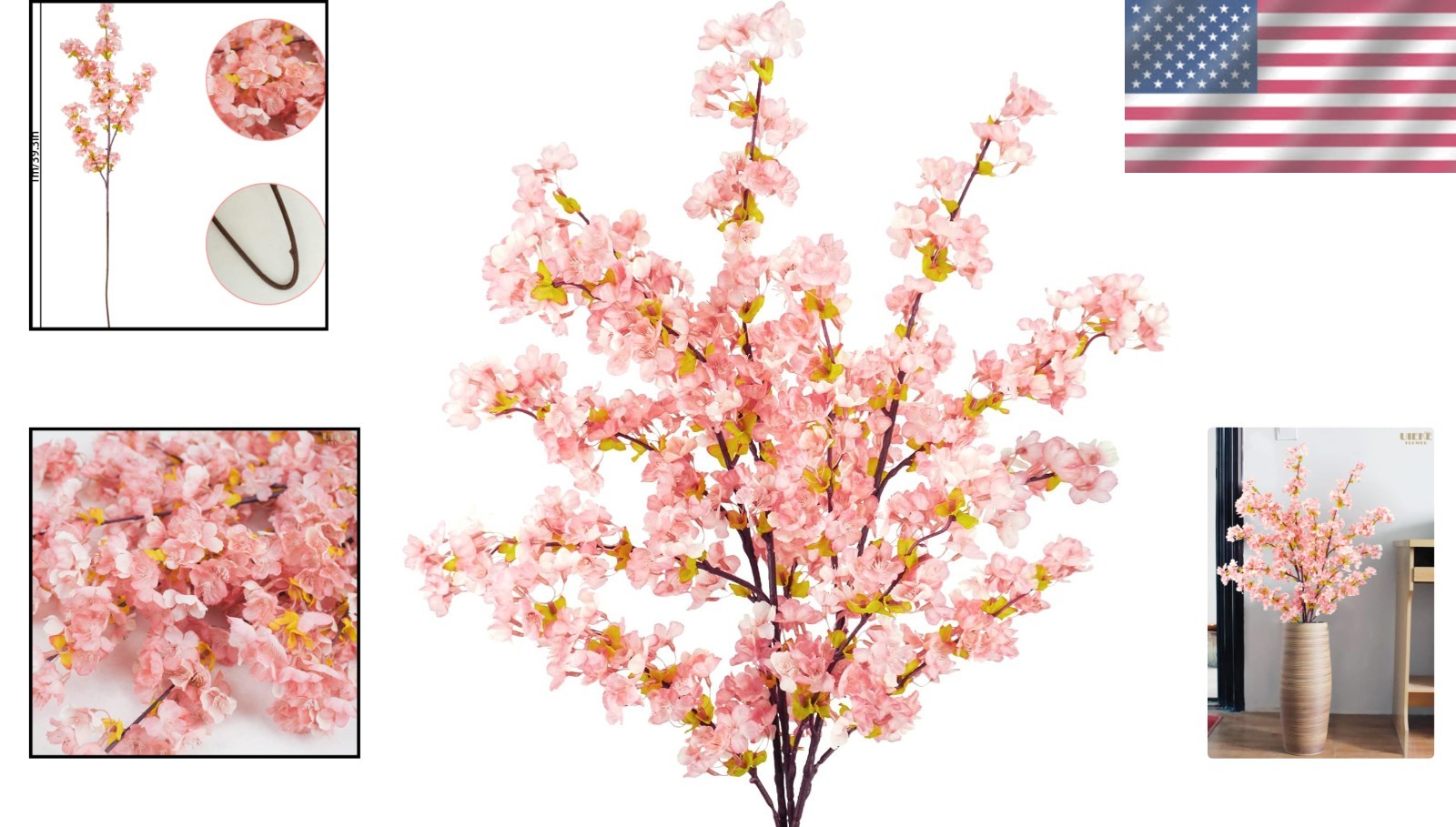 Versatile Silk Cherry Blossom Flowers – Ideal for Indoor/Outdoor Decoration