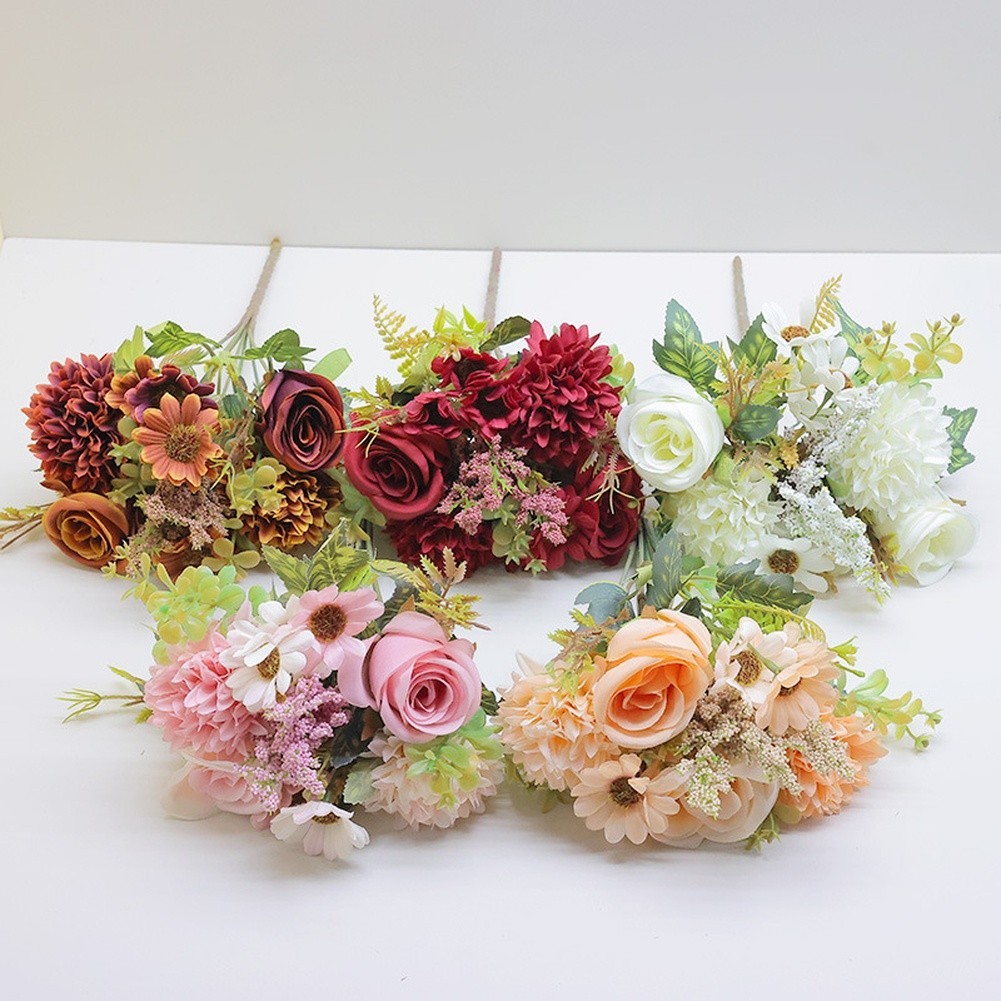 Persian Artificial Flower Bouquet 7 Heads for Home Studio Decoration