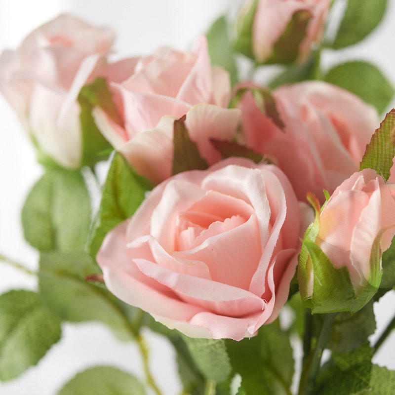 Factory Direct Craft Pink Artificial Rose Spray