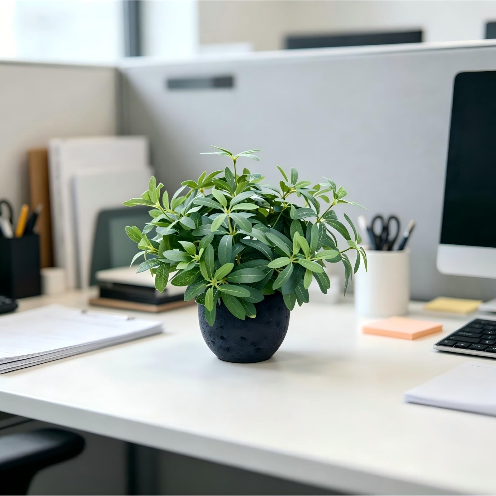 AlphaAcc 9.5″ Artificial Plants with Olive Leaves Real Looking Faux Plants Fa…