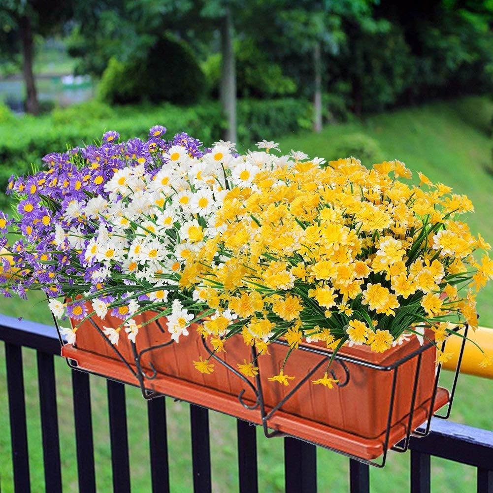 Lifelike Yellow Daisies – 4 Bundles of Durable Faux Flowers for Every Occasion