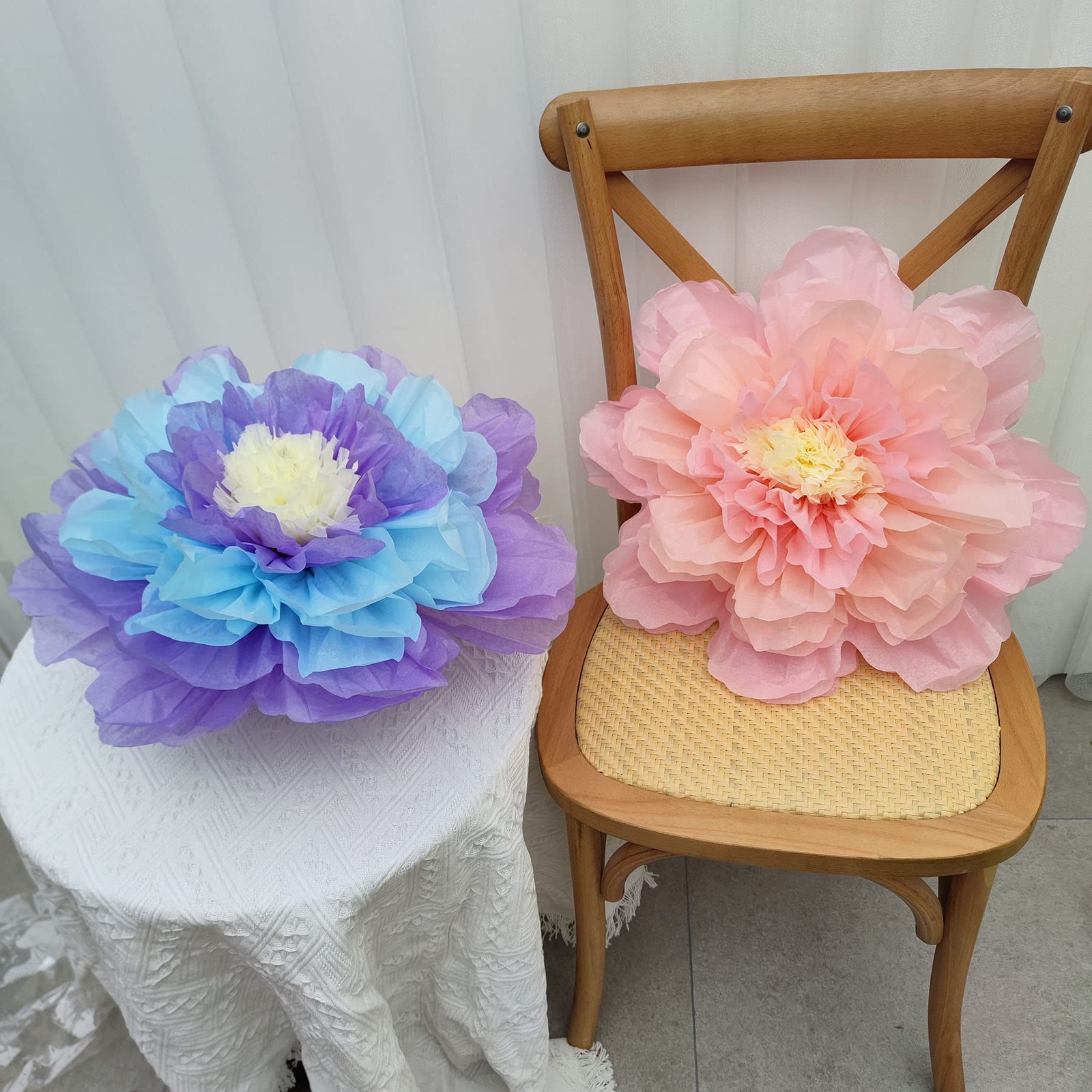 Pastel 20 Inch Giant Chrysanth Flower for Nursery Wall Party Wedding Decor Ea…
