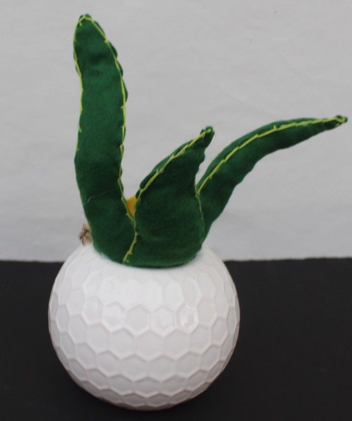 New Retro Contemporary Felt Fake Succulent Cactus Home Office Plant – Green