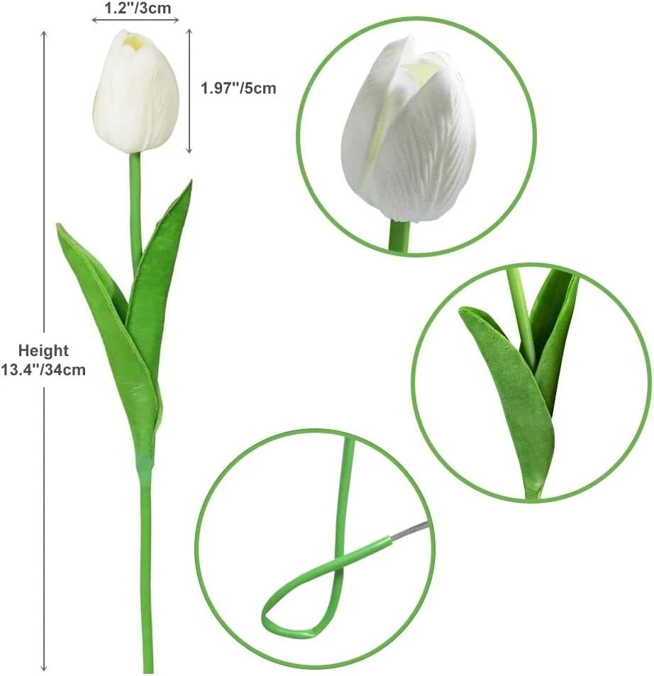 Artificial Tulip Flowers Real Touch Bouquet 1/5/10/15PCS Fake Tulips Home Weddin