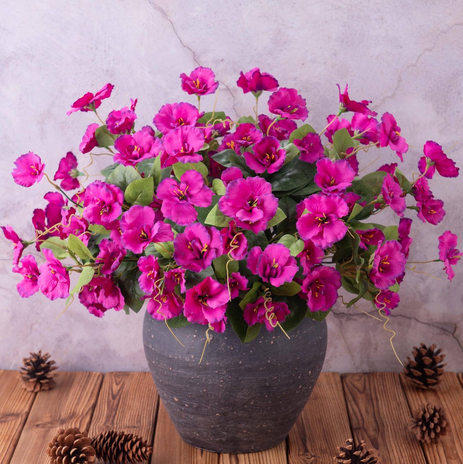 Hibiscus Artificial Flowers for Outdoors Spring Decoration, 6 Bundles Faux Si…