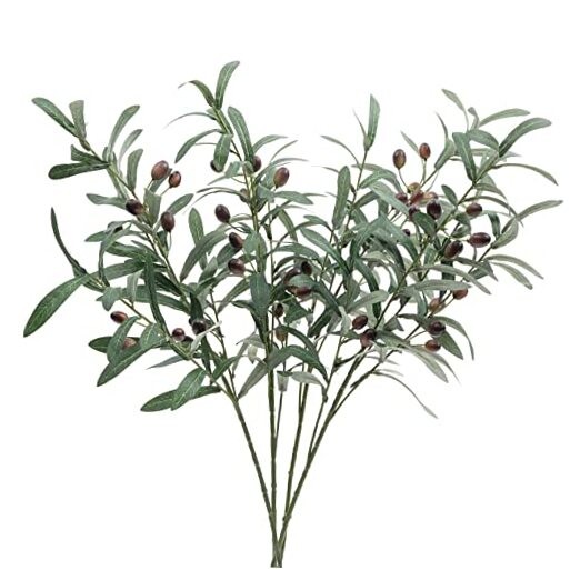 PCS 28 inch Artificial Olive Branches for Vases Greenery Olive 28″ Tall 4