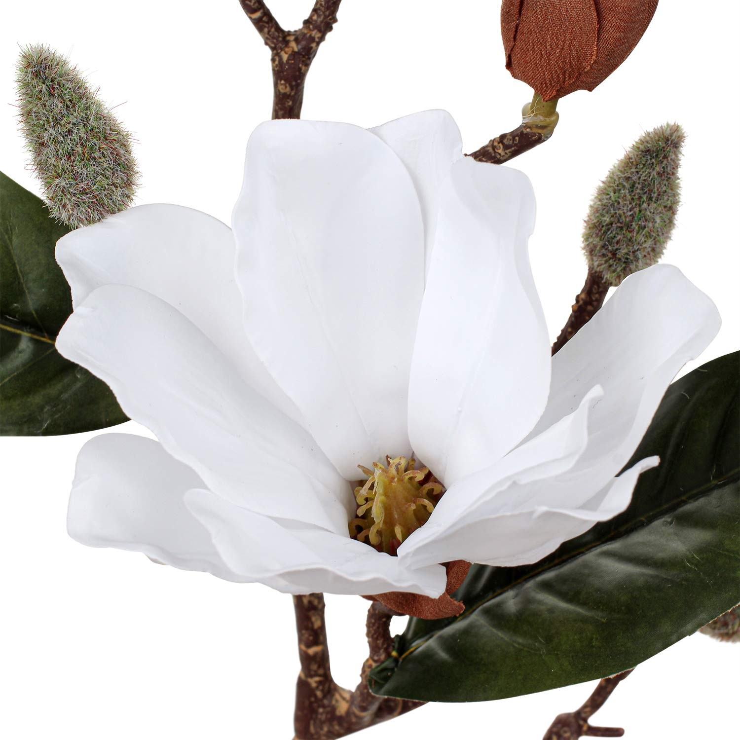 Magnolias Artificial Flowers 3Pcs Silk Magnolias Stems Faux Magnolia Flowers …